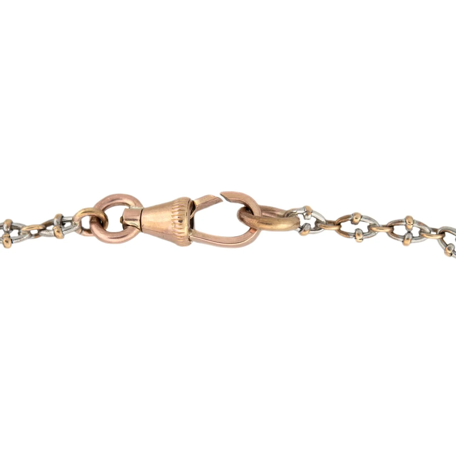 Late Victorian 14kt/Sterling Ball Chain Necklace 60" - Image 4