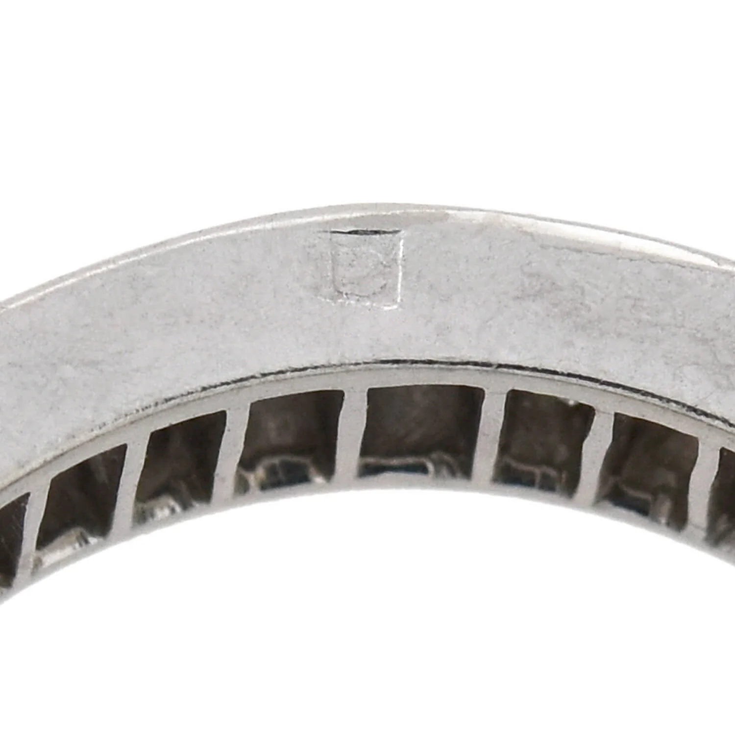 Retro Platinum Baguette Cut Diamond Eternity Band with French Hallmark 2.35ctw - Image 6