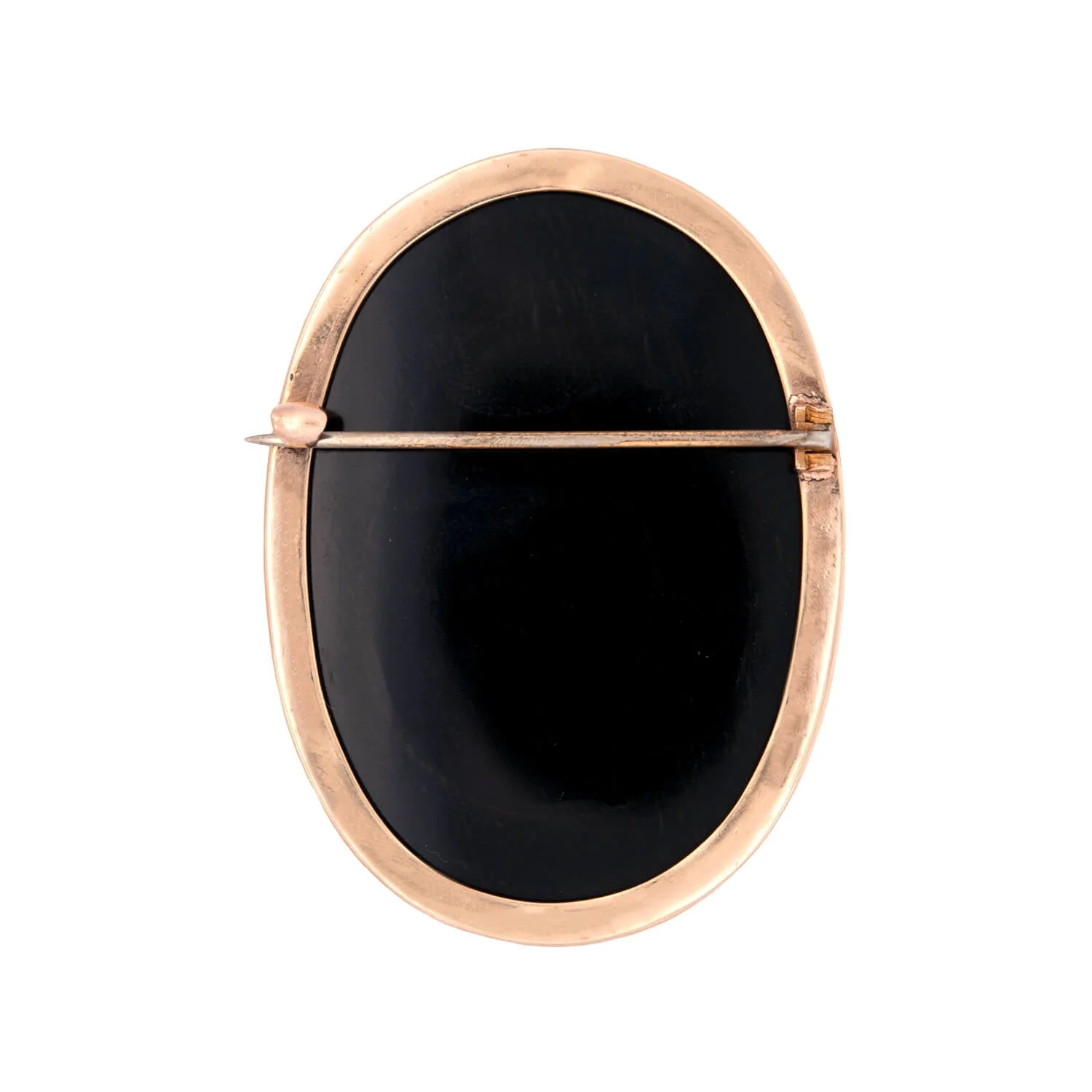 Victorian 10k Onyx Hardstone Cameo Pin - Image 4