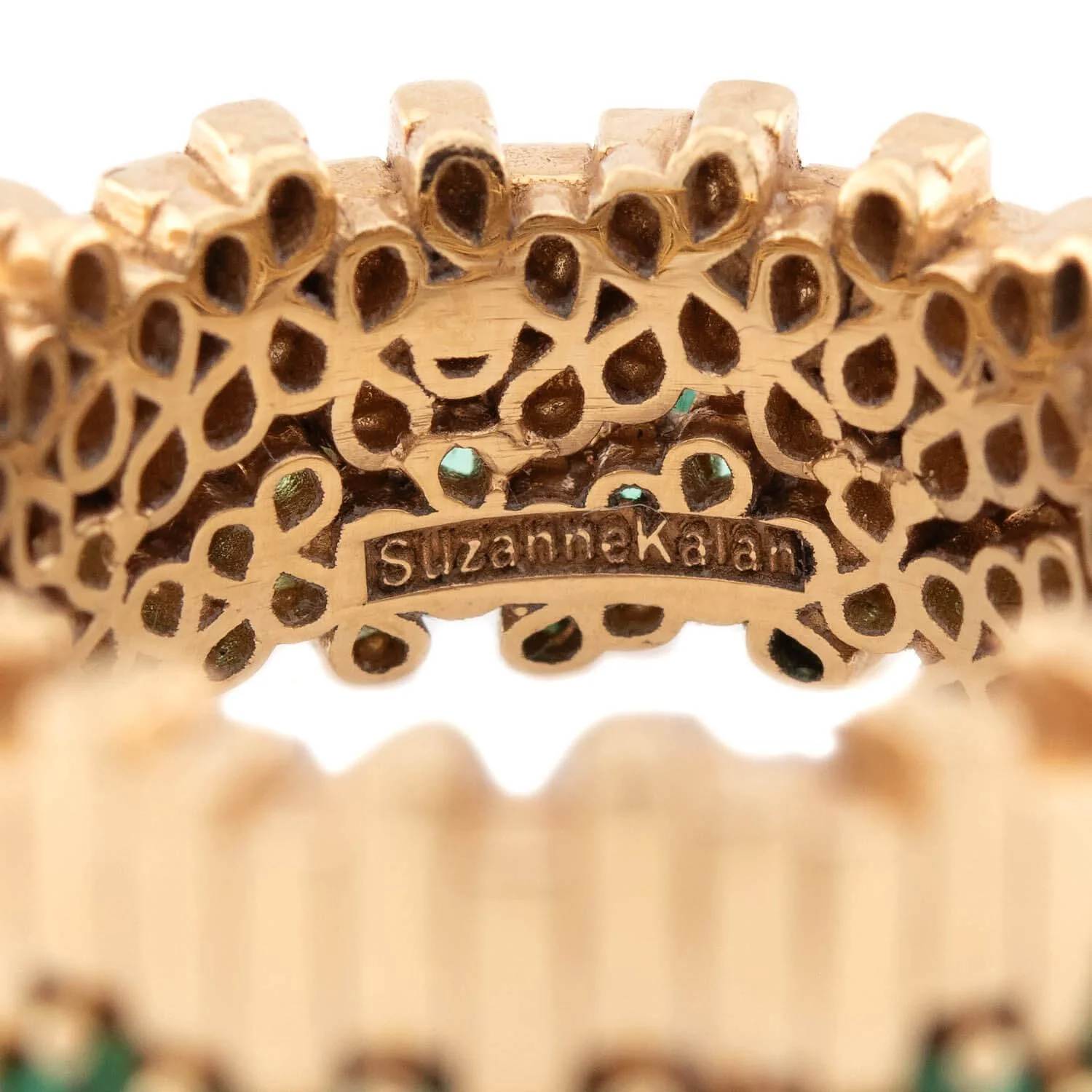SUZANNE KALAN 18k Emerald Baguette Band - Image 4