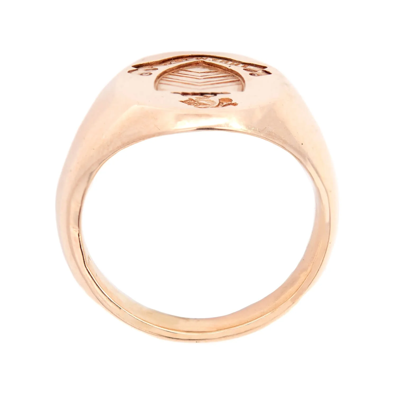 TIFFANY & Co Edwardian 14kt Family Crest Signet Ring - Image 3