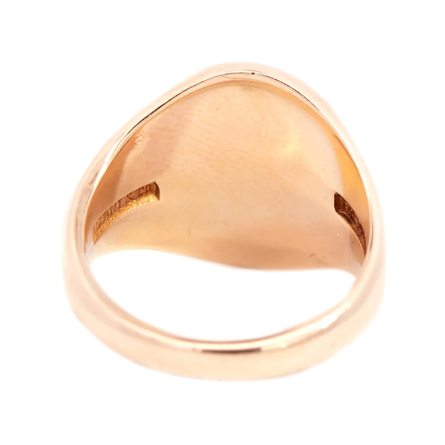 TIFFANY & Co Edwardian 14kt Family Crest Signet Ring - Image 4