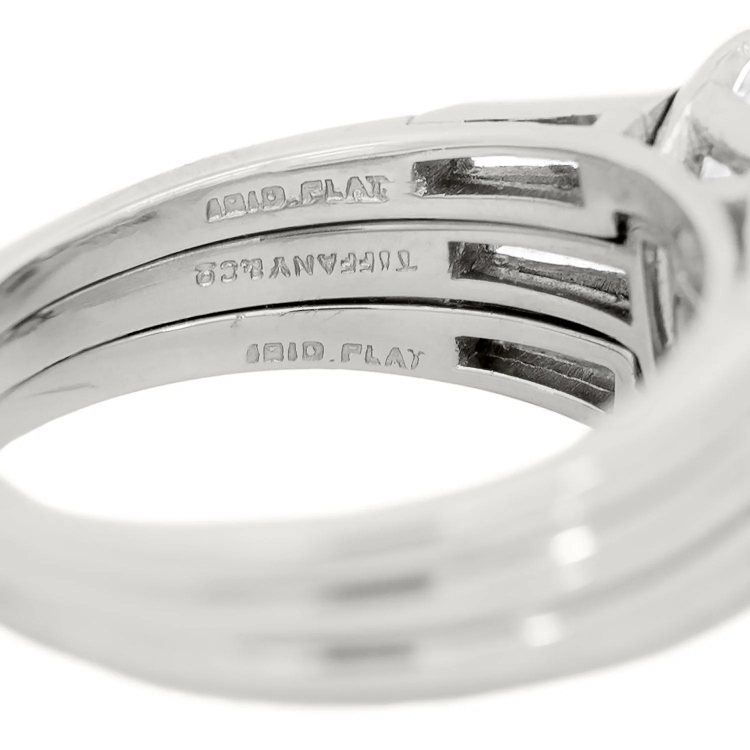TIFFANY & CO Retro Platinum GIA Emerald Cut Diamond Engagement Ring 3.03ctw - Image 6