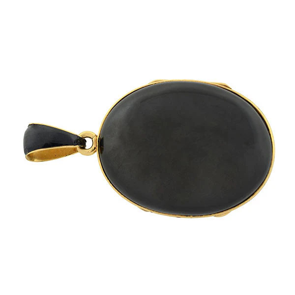 Victorian 15kt Banded Agate & Diamond Locket 0.75ct - Image 5