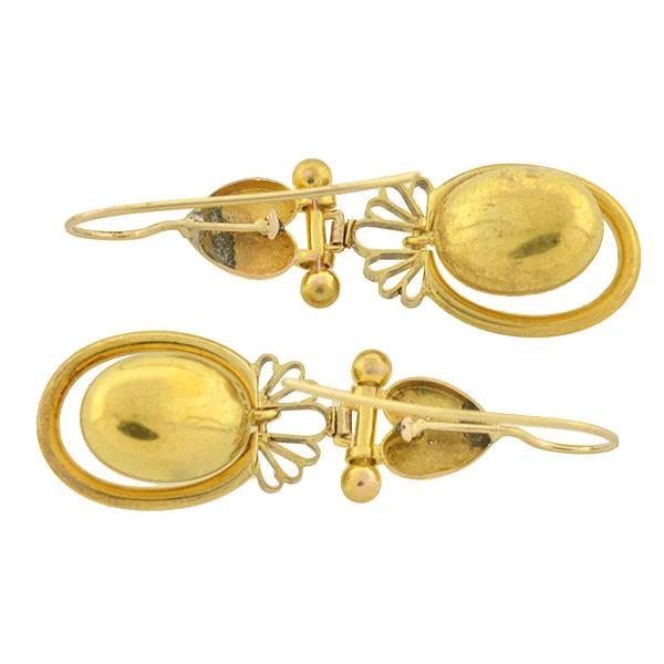 Victorian 15kt Etruscan Dangling Earrings - Image 4