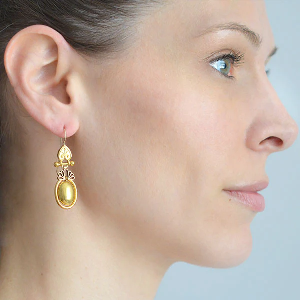 Victorian 15kt Etruscan Dangling Earrings - Image 6