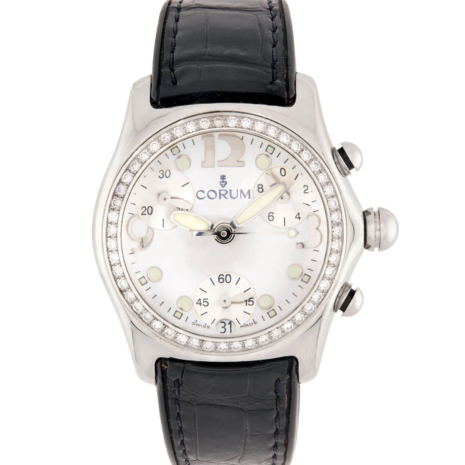 CORUM Estate Stainless Steel Diamond Ladies "Bubble Watch"
