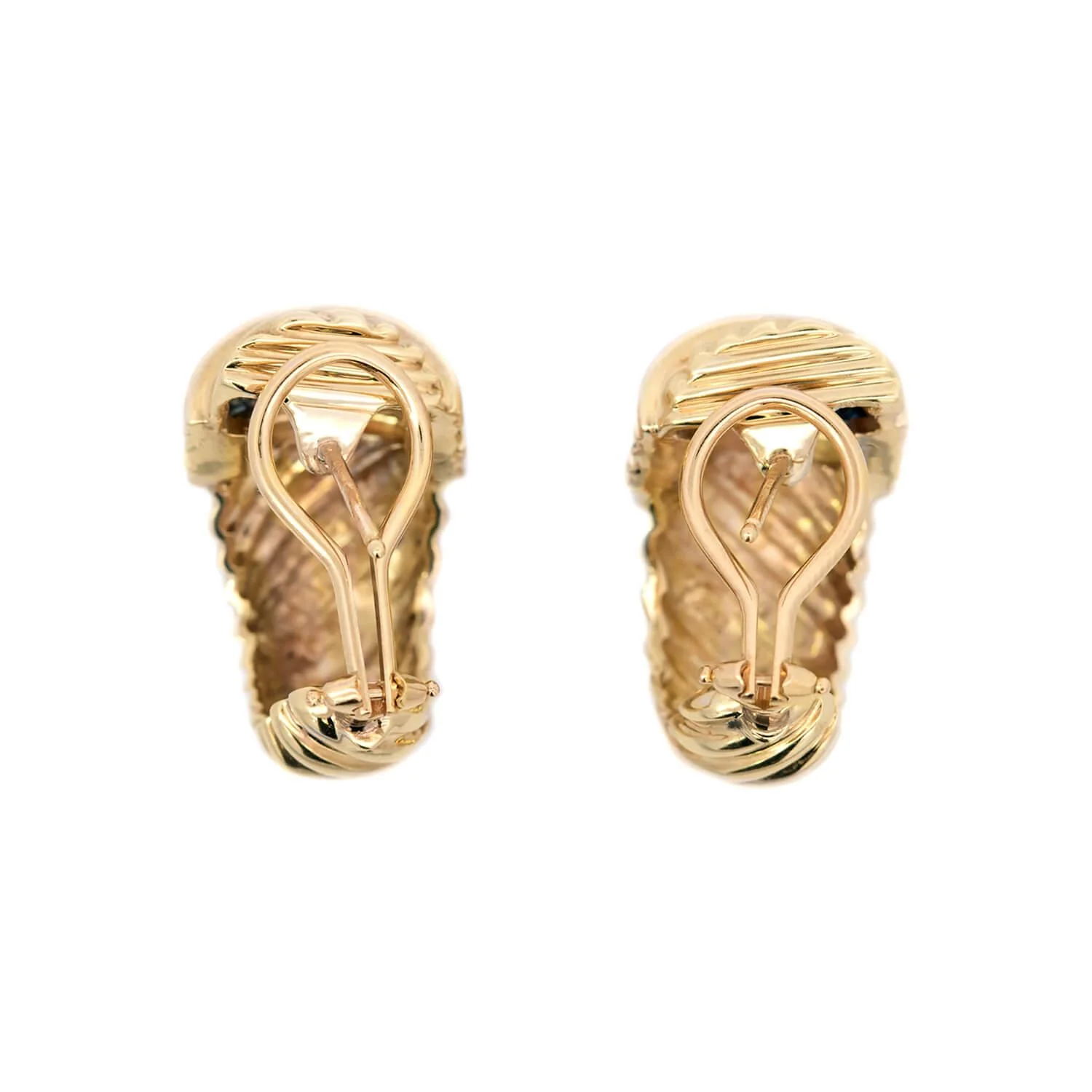 DAVID YURMAN Estate 14k Sapphire Earrings - Image 3