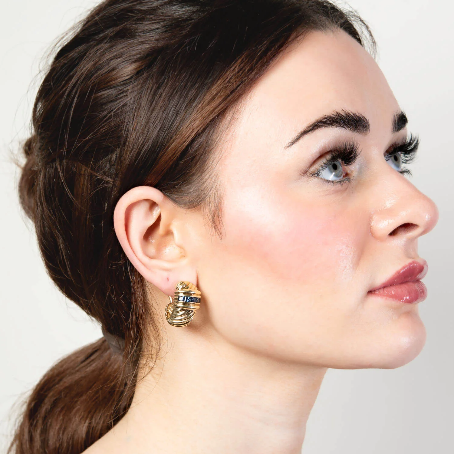DAVID YURMAN Estate 14k Sapphire Earrings - Image 4
