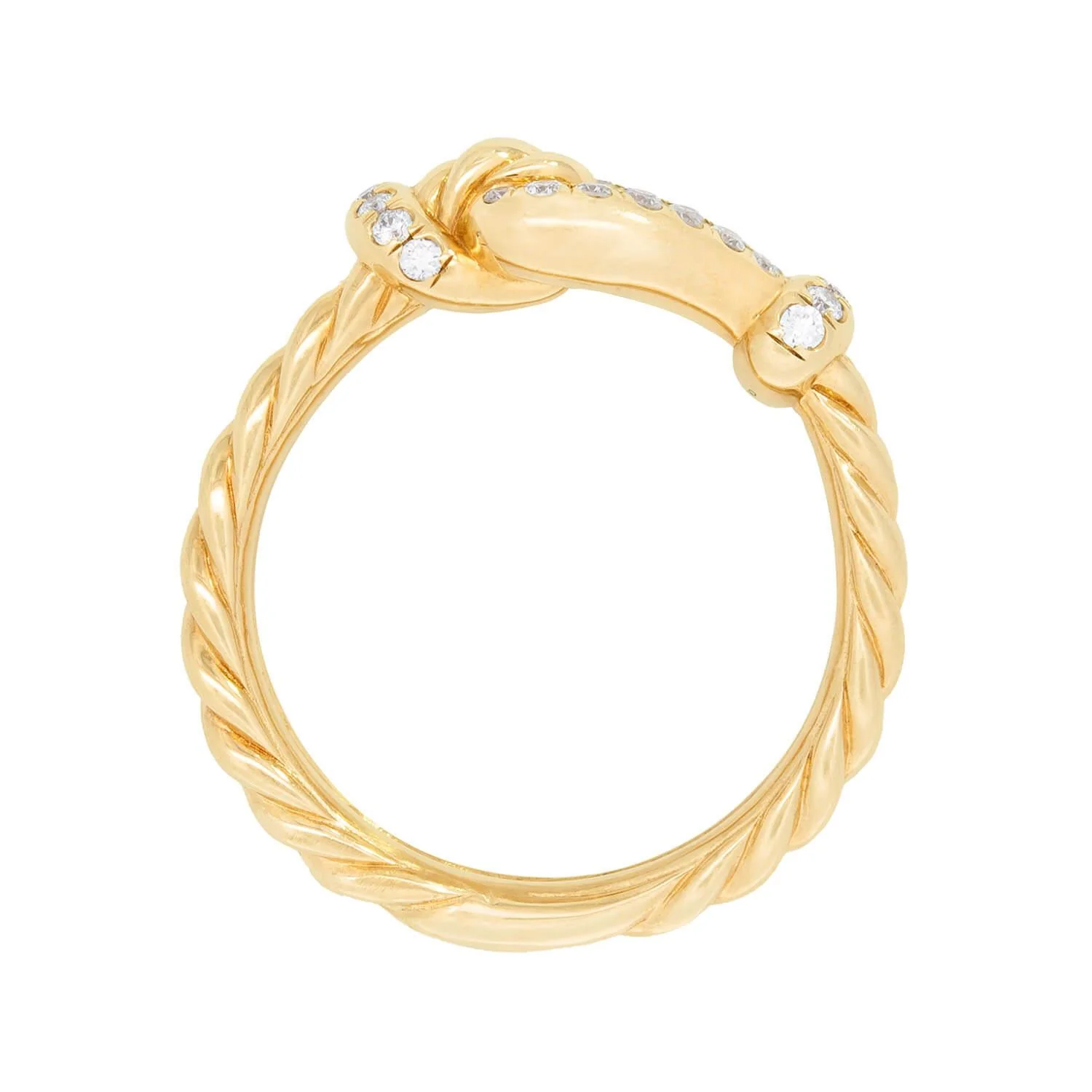 DAVID YURMAN Estate 18k Diamond Thoroughbred Loop Ring - Image 4