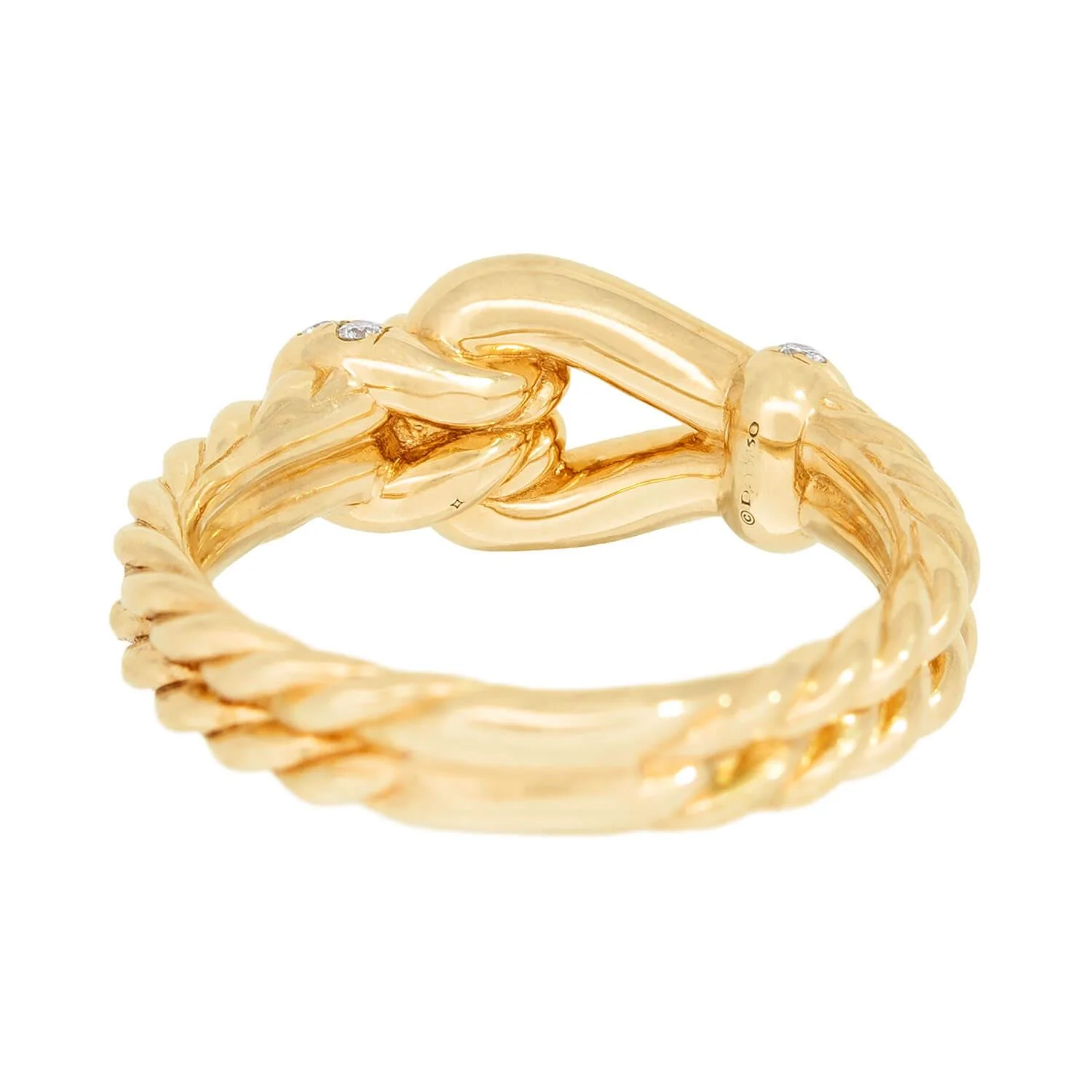 DAVID YURMAN Estate 18k Diamond Thoroughbred Loop Ring - Image 5