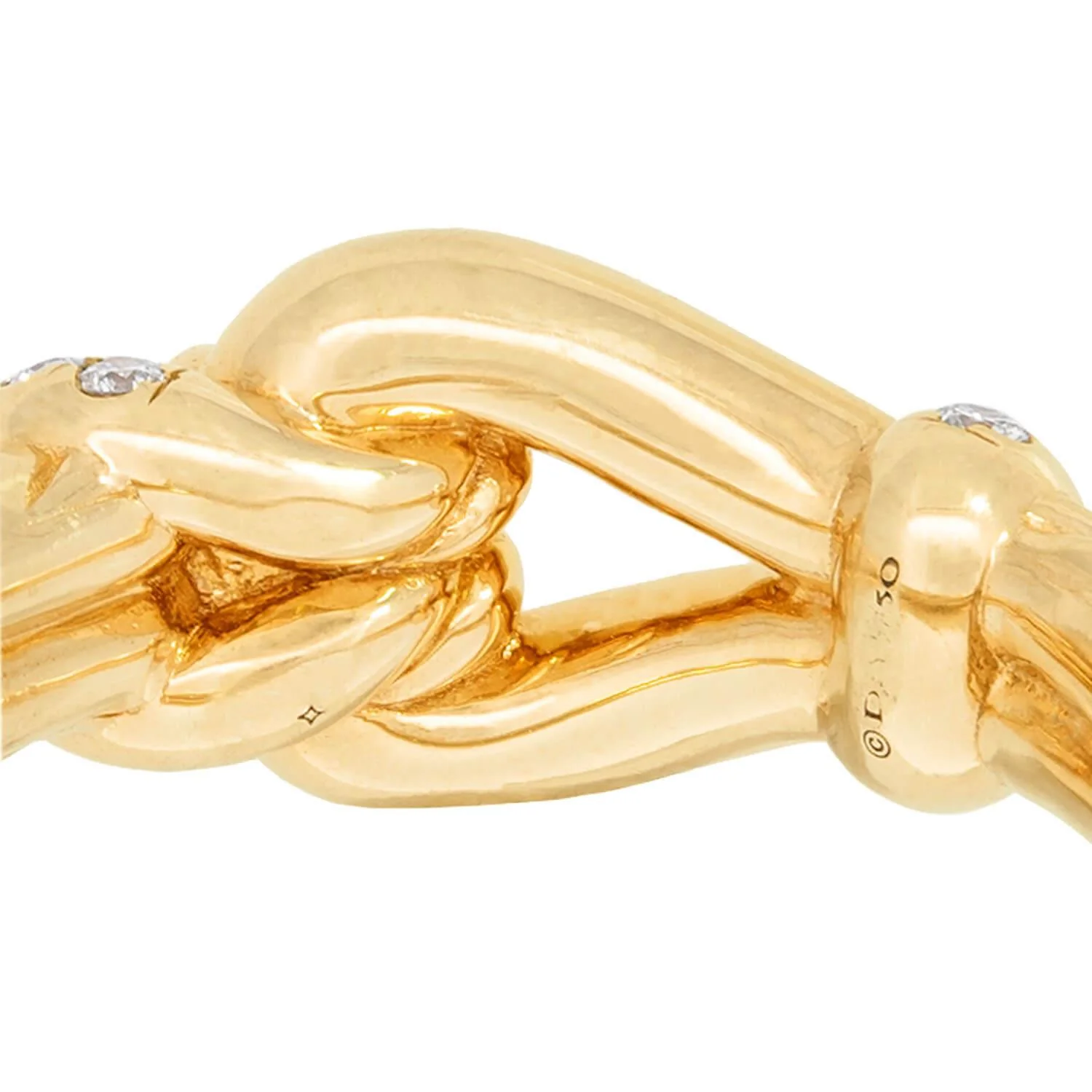 DAVID YURMAN Estate 18k Diamond Thoroughbred Loop Ring - Image 6