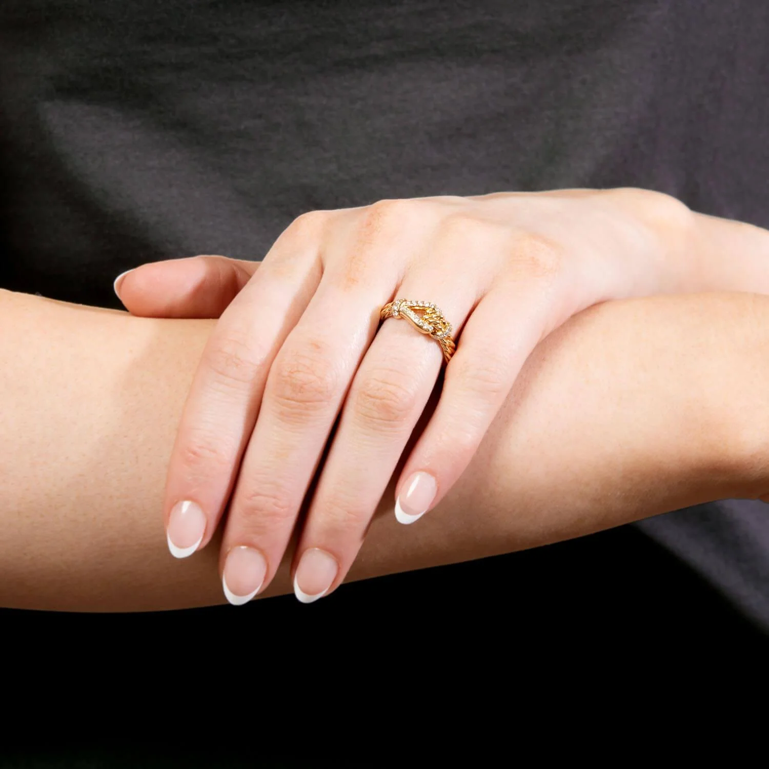 DAVID YURMAN Estate 18k Diamond Thoroughbred Loop Ring - Image 7