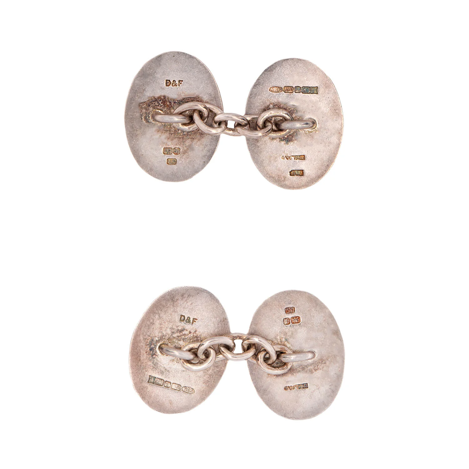 Deakin & Francis Late Victorian Sterling Enamel American Flag Cufflinks - Image 4