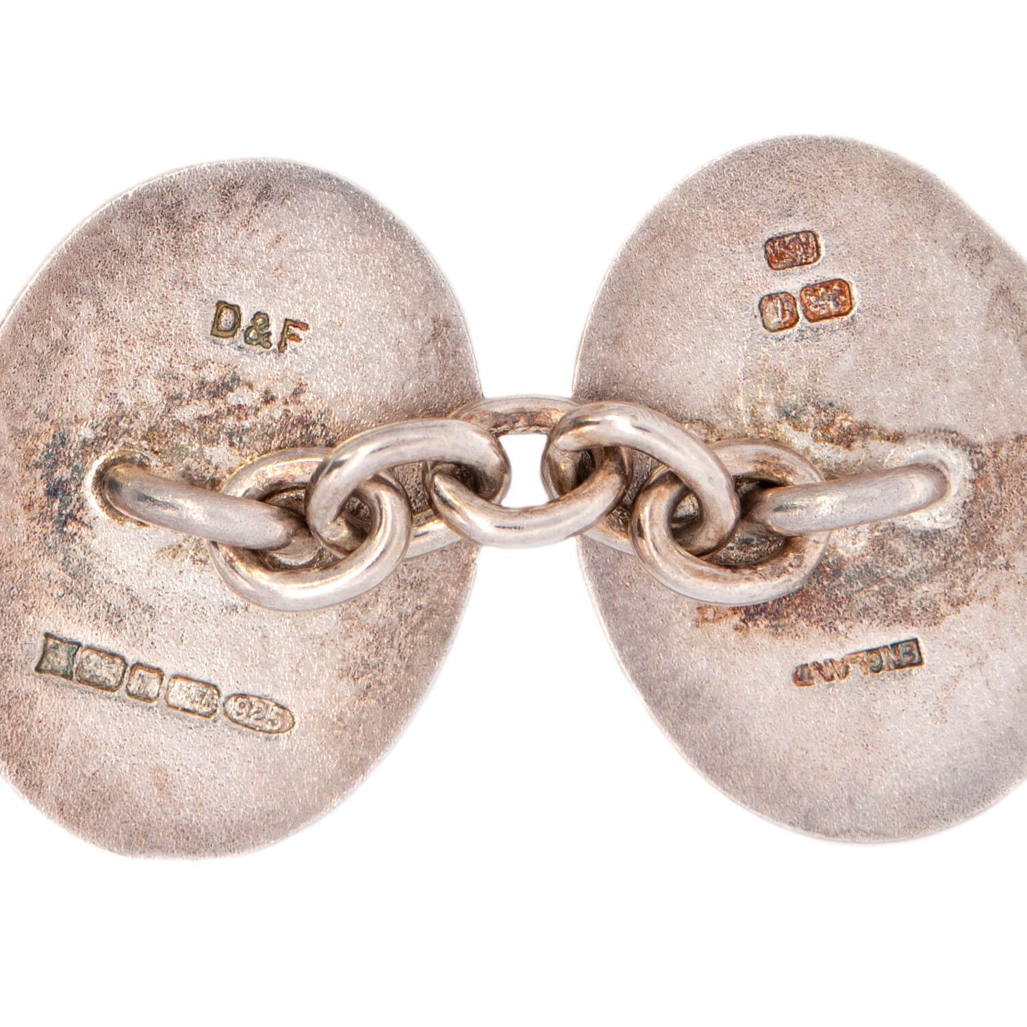 Deakin & Francis Late Victorian Sterling Enamel American Flag Cufflinks - Image 5
