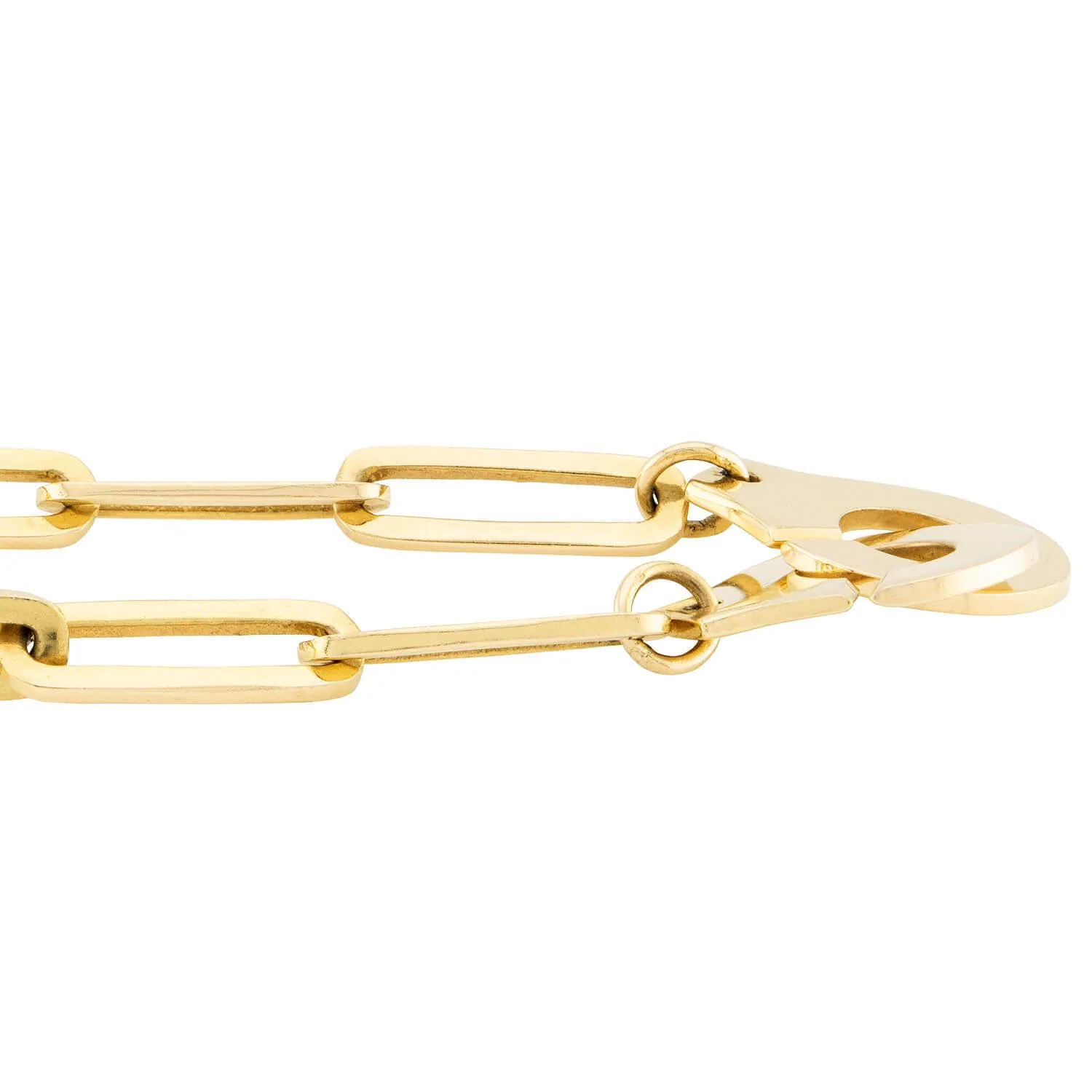 "DINH VAN" Estate 14k Handcuff Paperclip Chain Necklace 17" - Image 3