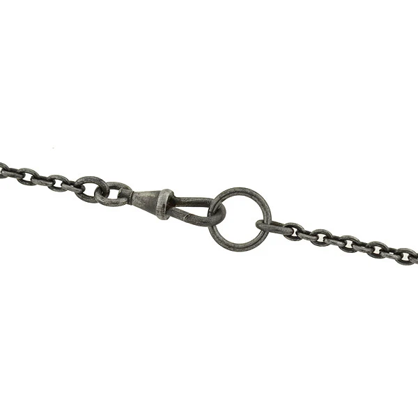 Early Victorian Gunmetal Ball & Bullet Link Chain 63" - Image 4
