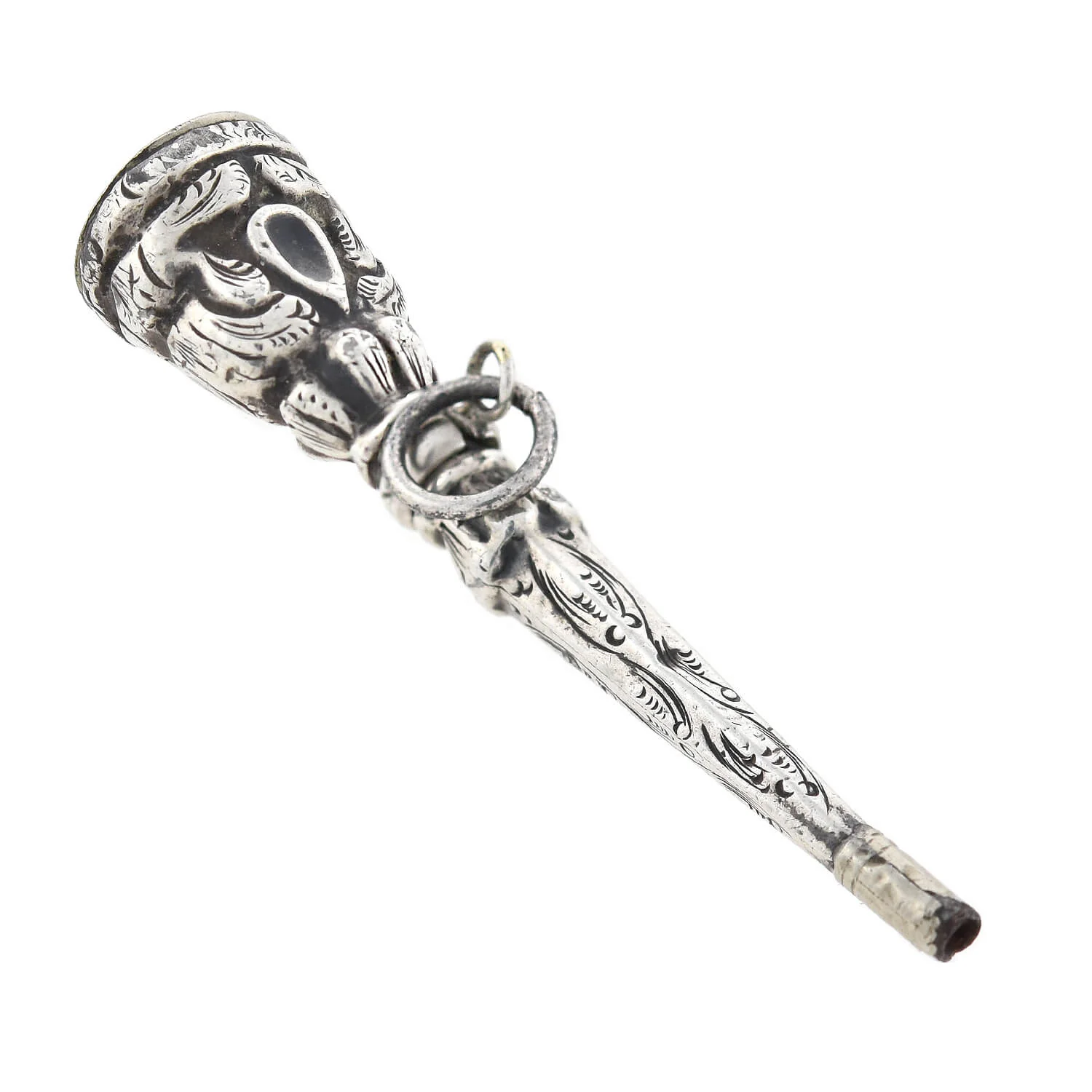 Early Victorian Sterling Silver Watch Key Fob with Chalcedony Seal - Image 3