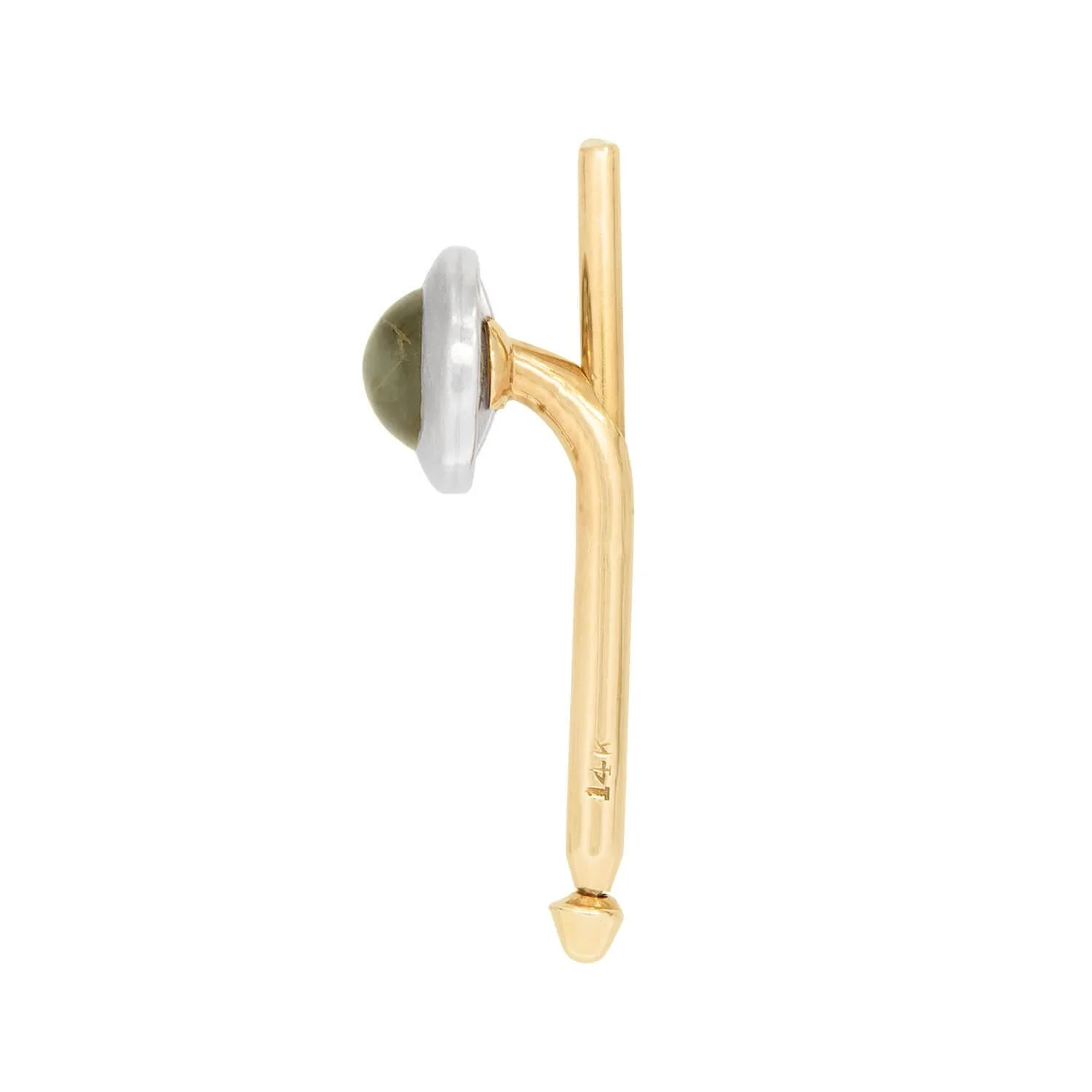 Edwardian 14k and Platinum Chrysoberyl 5 Piece Cufflink Set - Image 6