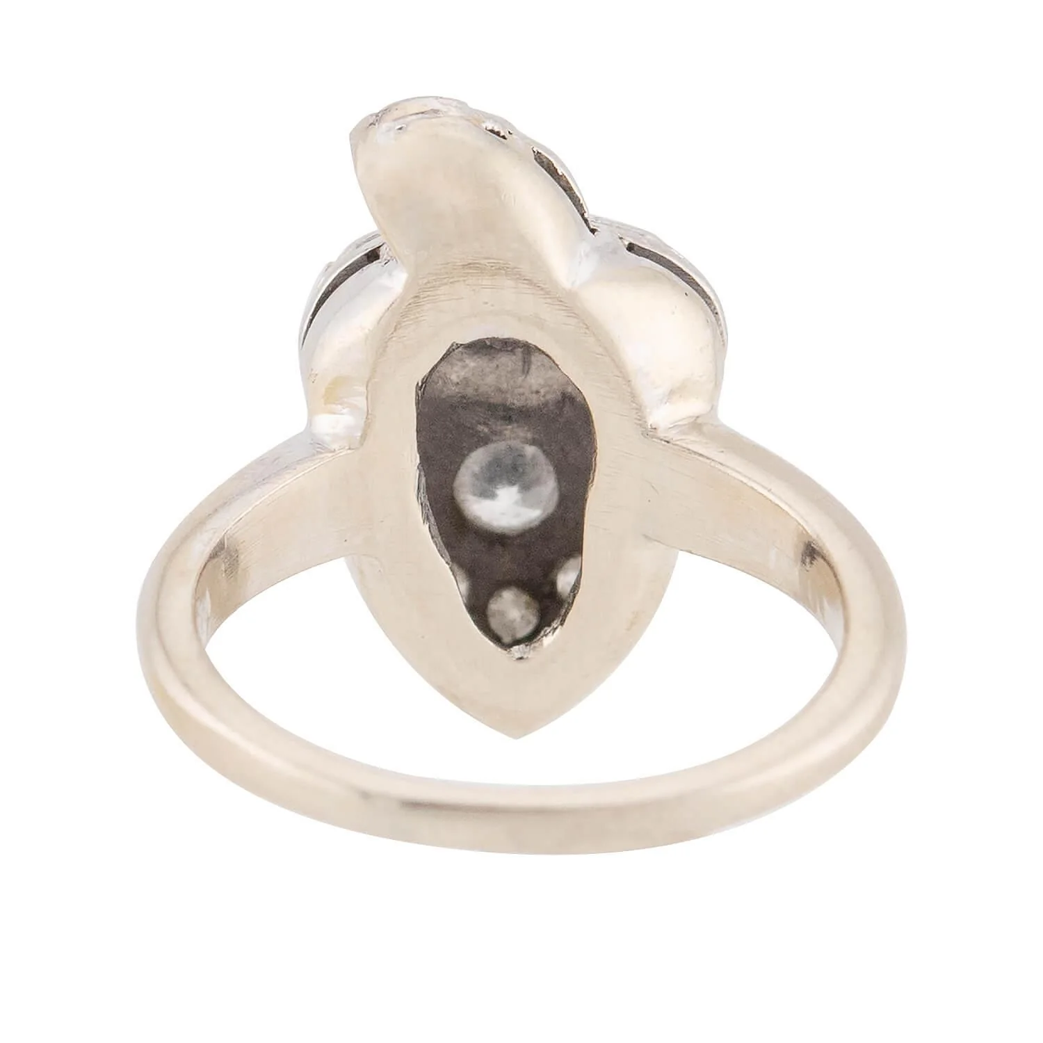 Edwardian 14k Diamond Acorn Motif Ring - Image 5
