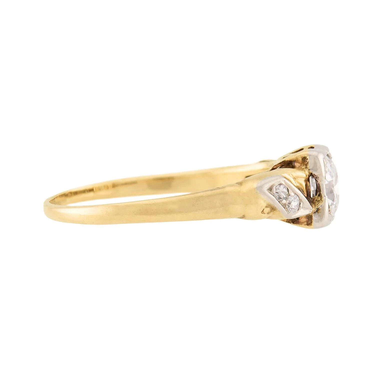 Edwardian 14k Diamond Engagement Ring .40ct - Image 3