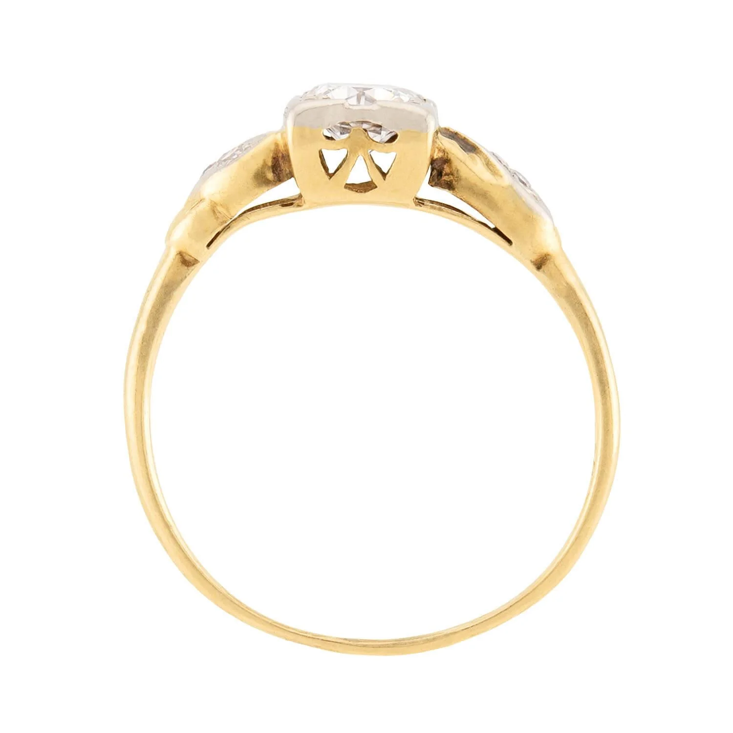 Edwardian 14k Diamond Engagement Ring .40ct - Image 4