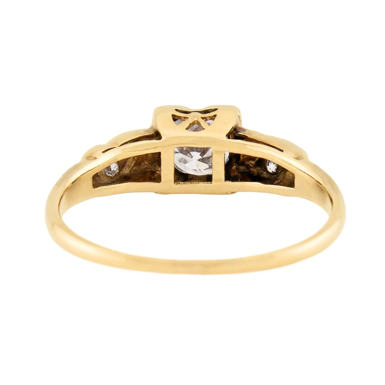 Edwardian 14k Diamond Engagement Ring .40ct - Image 5