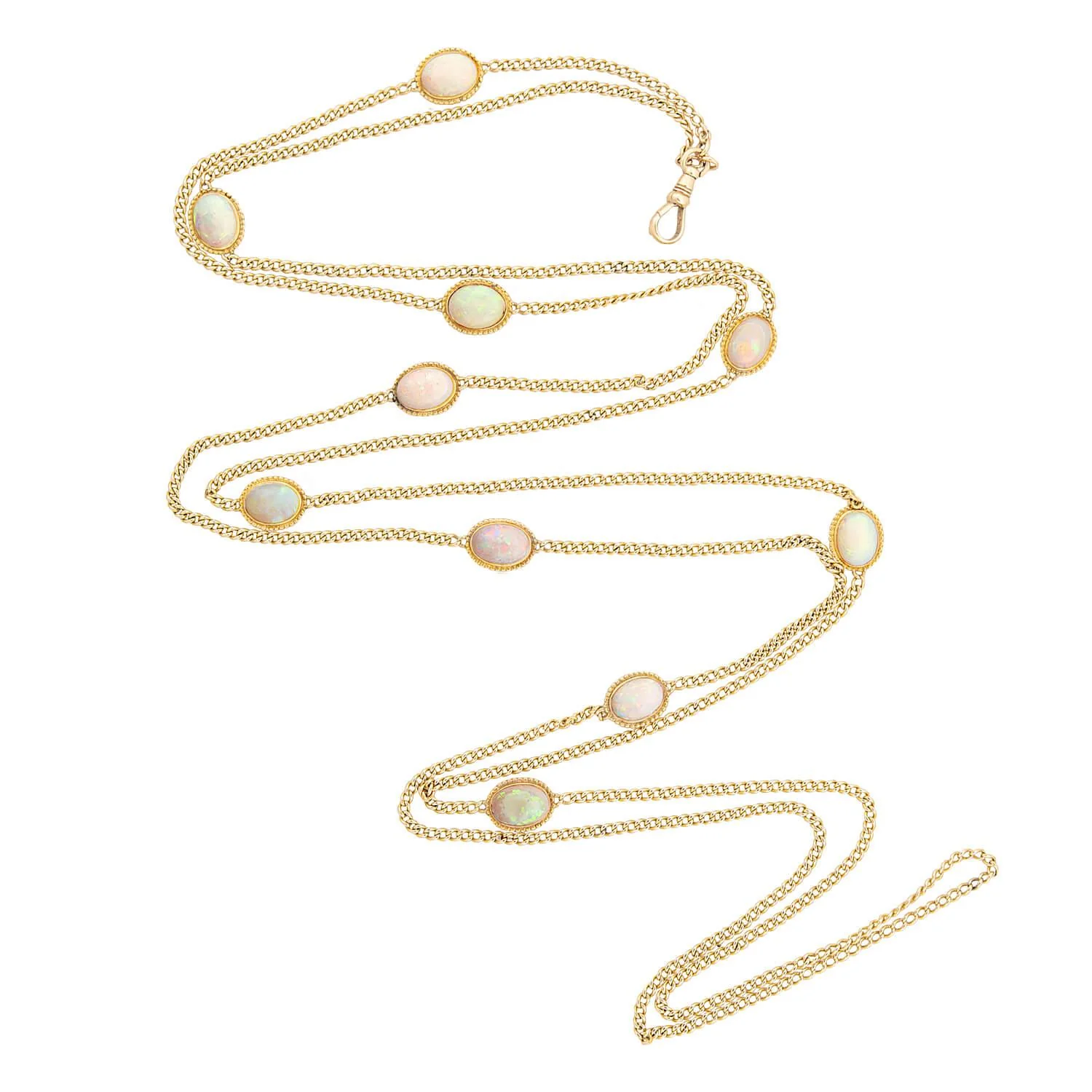 Edwardian 14k Opal Watch Chain