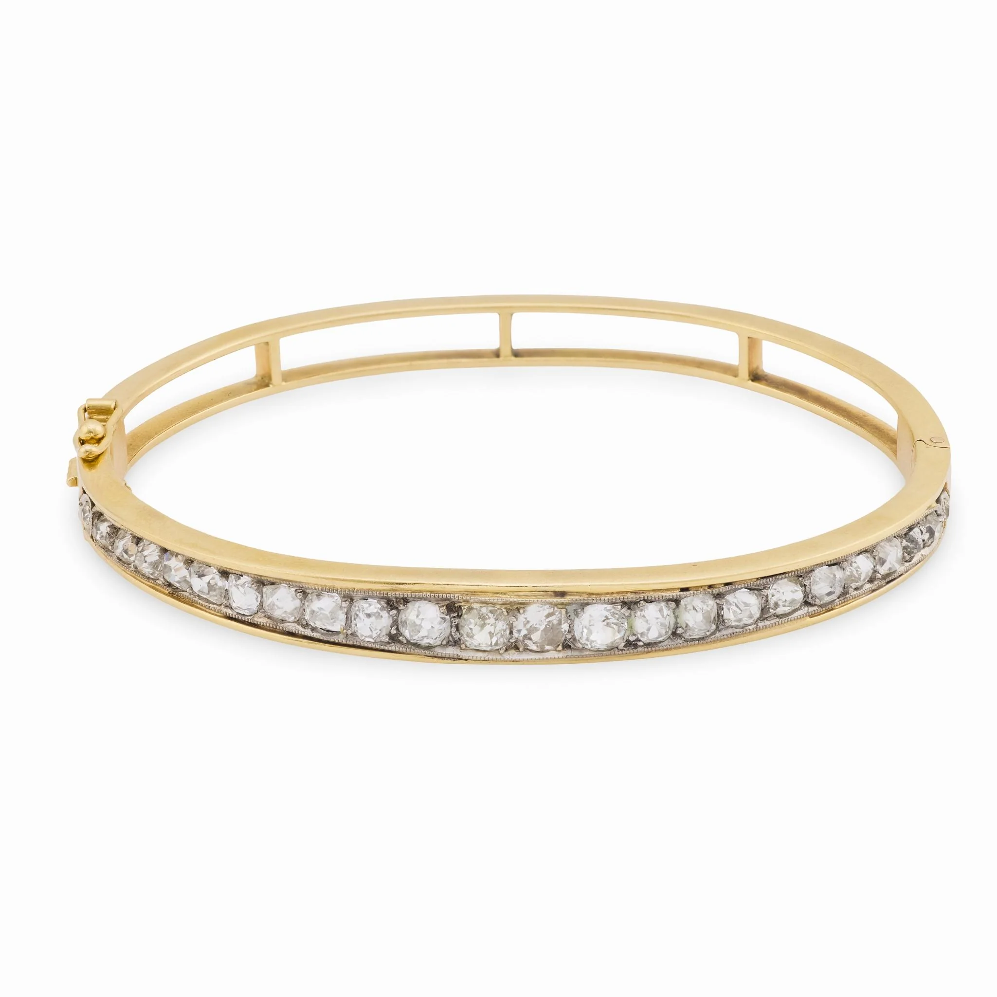 Edwardian 14k/Platinum 3.25ctw Diamond Bangle