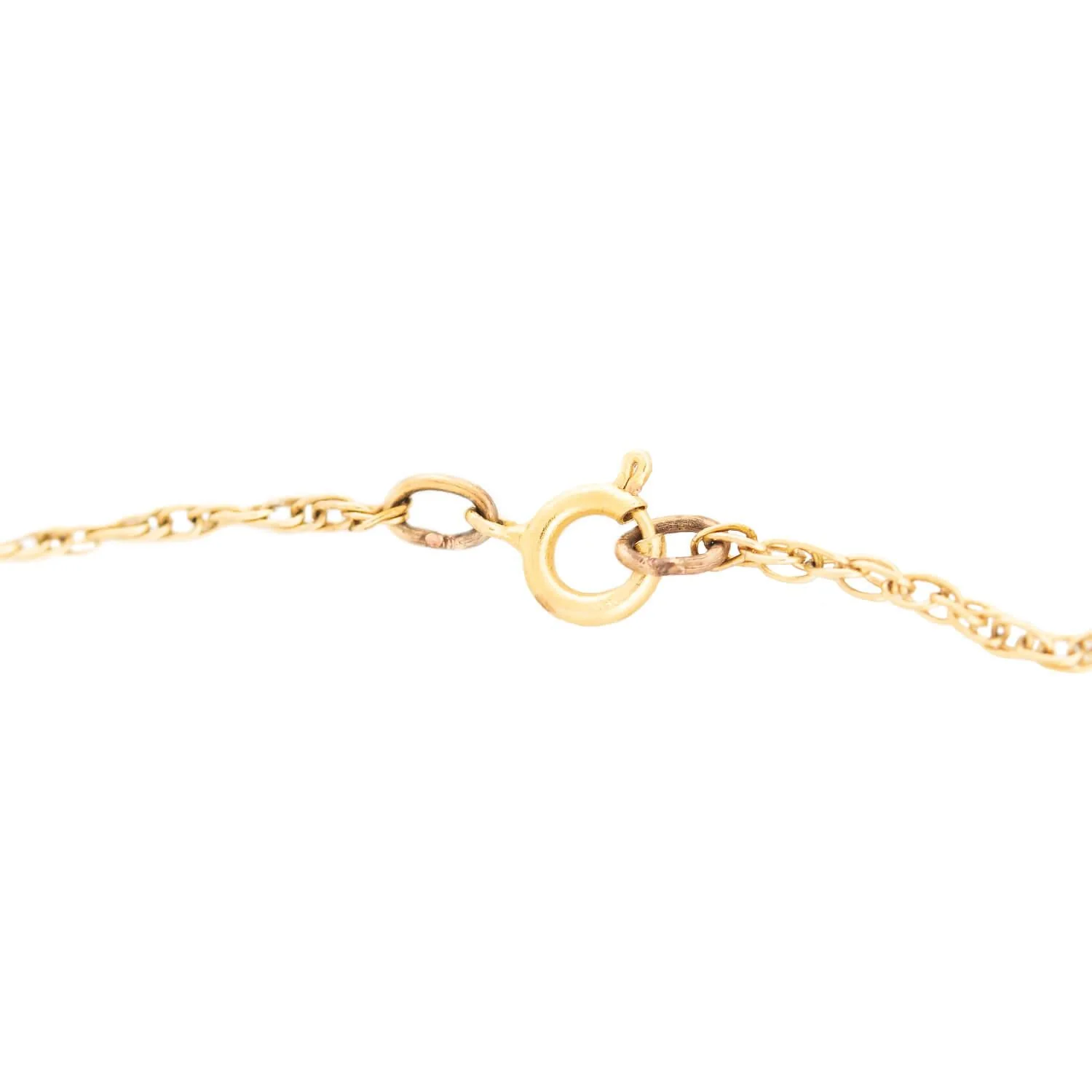 Edwardian 14k/Platinum Diamond Wishbone Necklace - Image 5