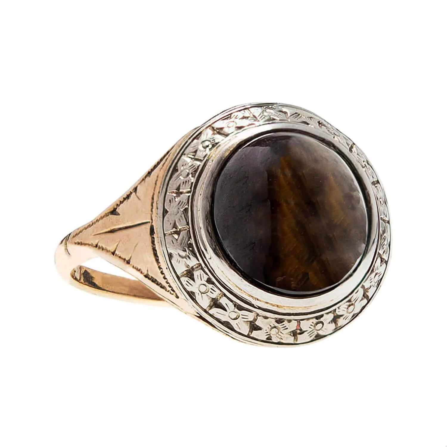 Edwardian 14k/Platinum Star Sapphire Cocktail Ring - Image 2