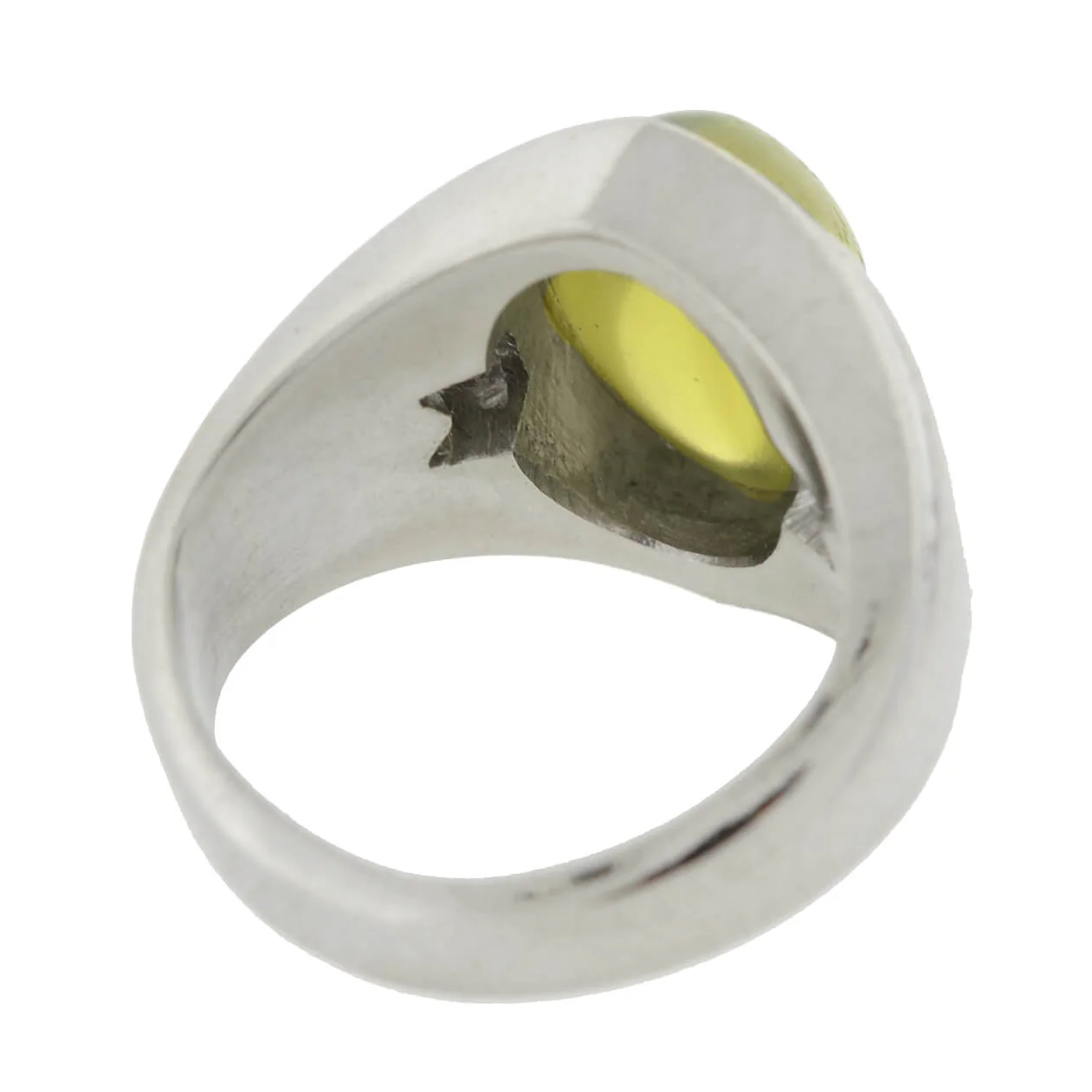 Edwardian 14kt Cat's Eye Chrysoberyl + Diamond Ring - Image 6
