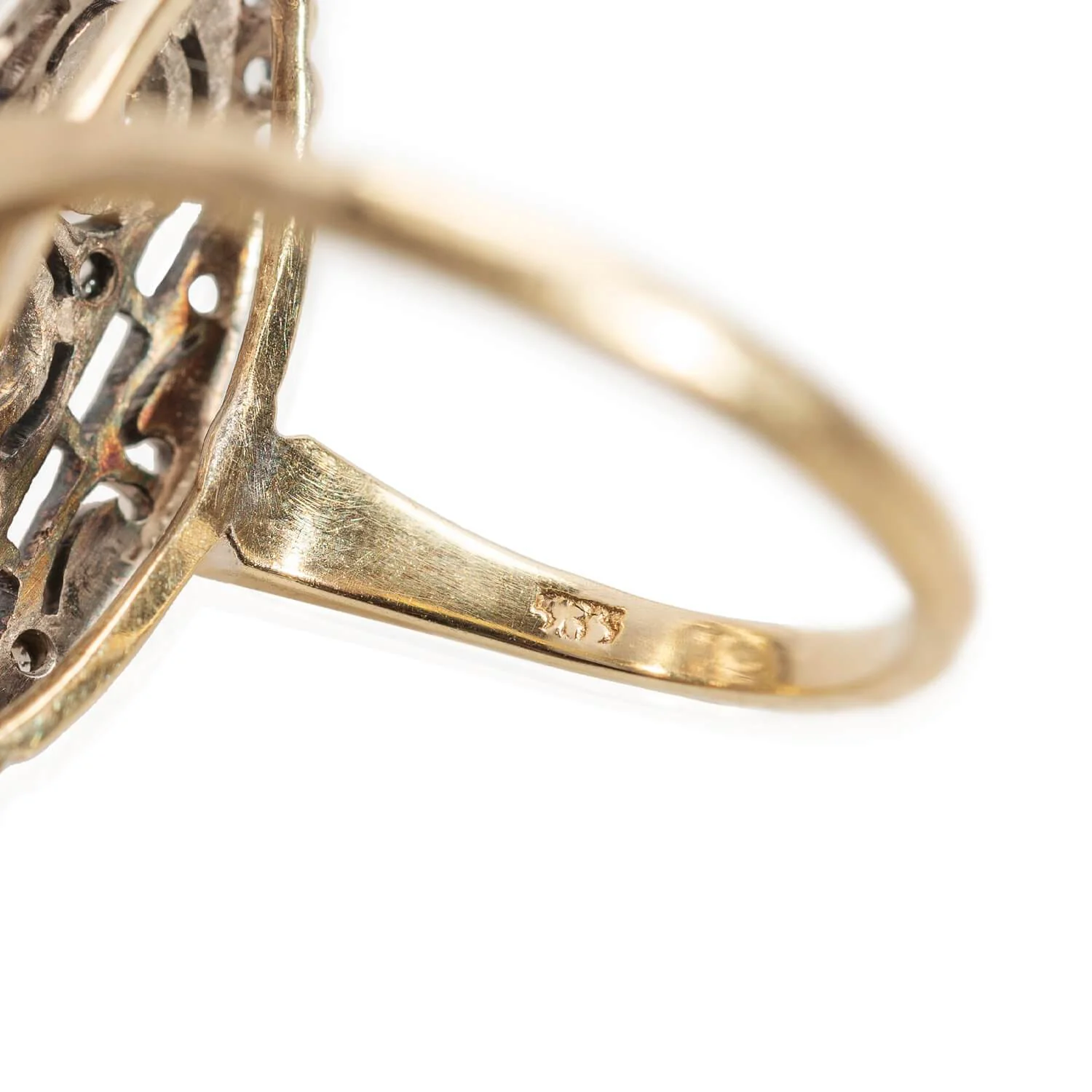 Edwardian 14kt/Sterling 3-Stone Diamond Ring - Image 6