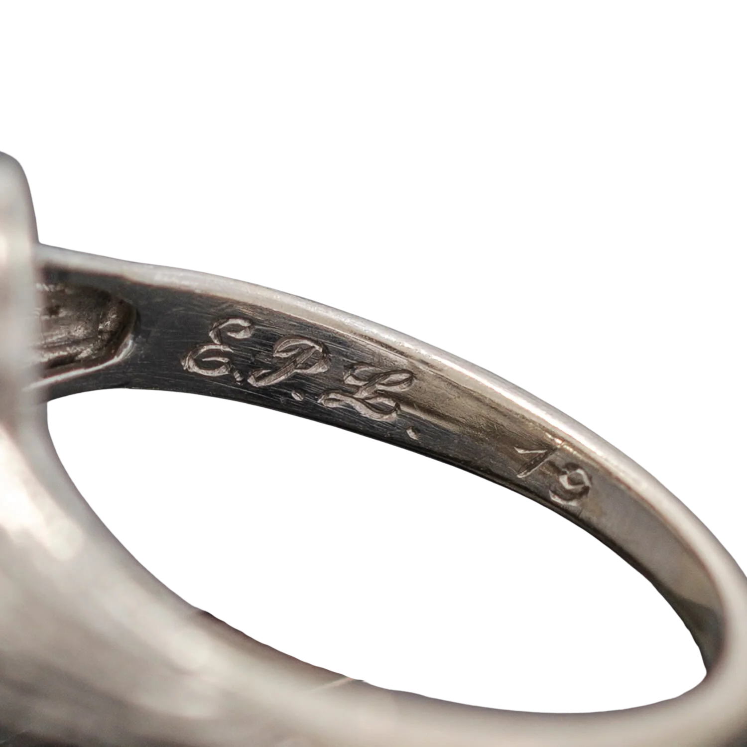 Edwardian 14kt White Gold + Old European Cut Diamond Engagement Ring 1.18ctw - Image 6