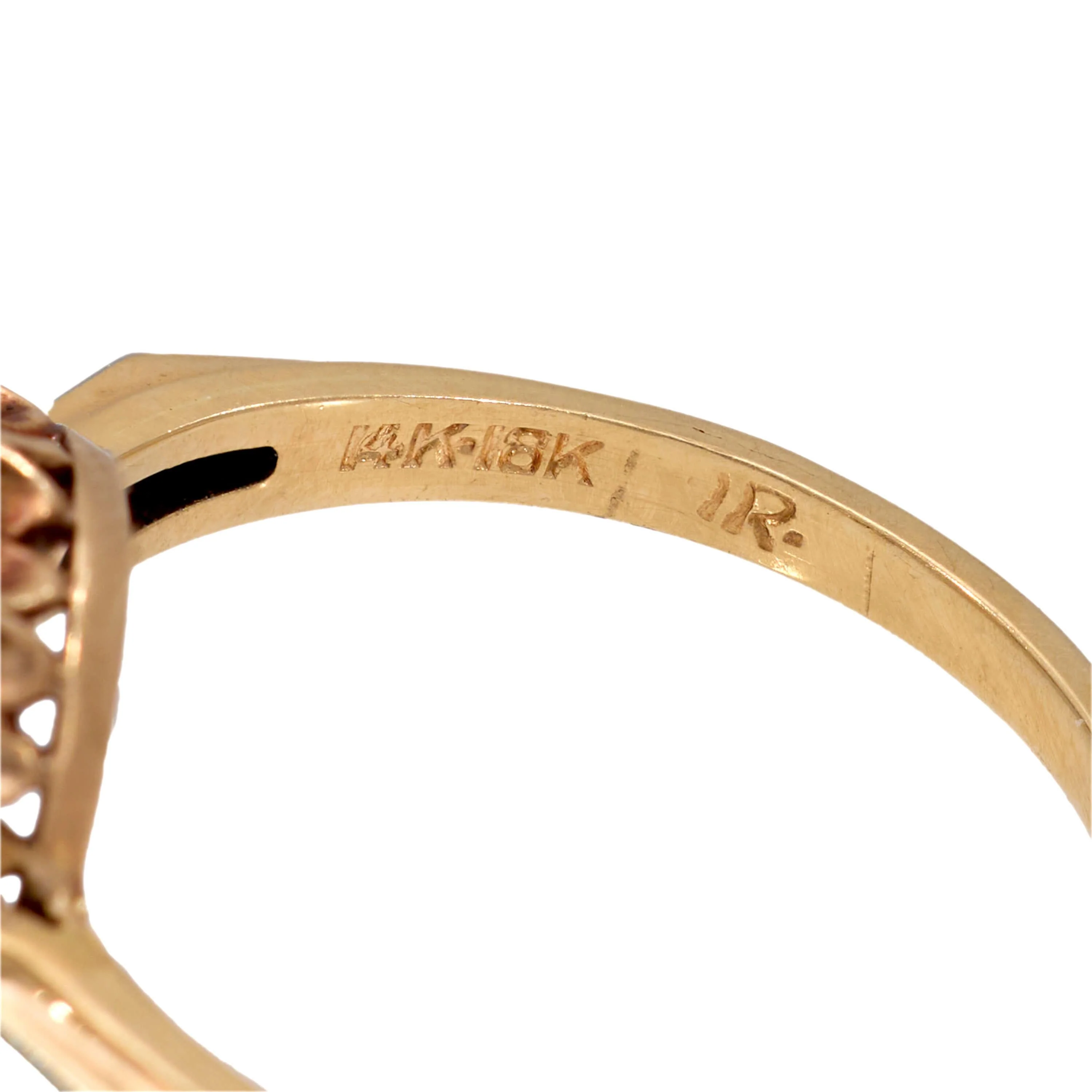 Edwardian 18k/14k Diamond Horseshoe Ring - Image 6