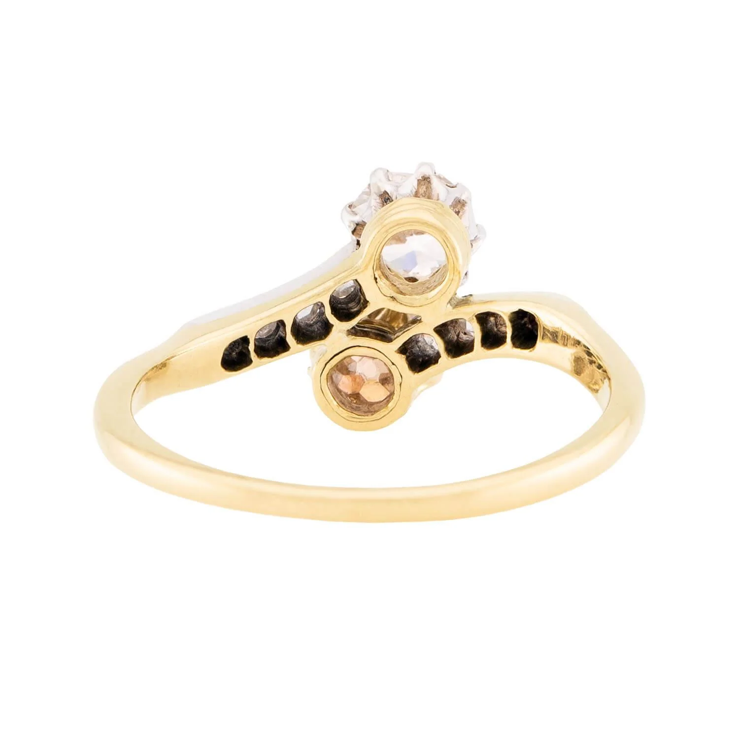 Edwardian 18k Diamond Moi Et Toi Ring - Image 5