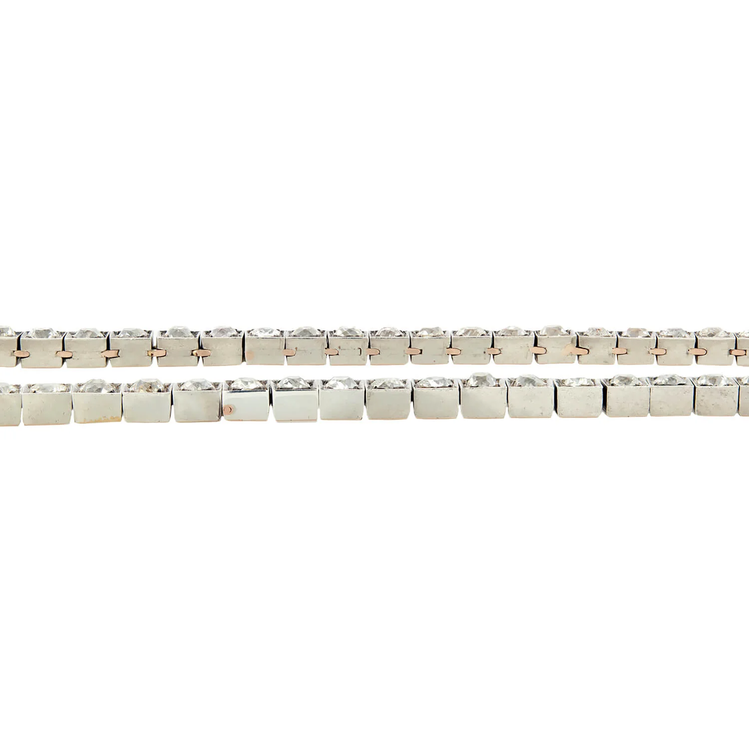 Edwardian 18k French Diamond Riviera Necklace 20.53ctw - Image 3
