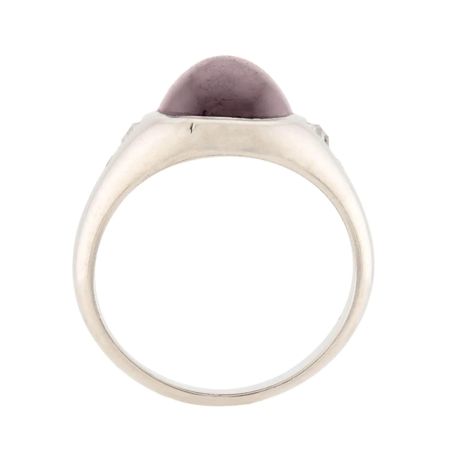 Edwardian 18k Garnet & Diamond Ring - Image 4