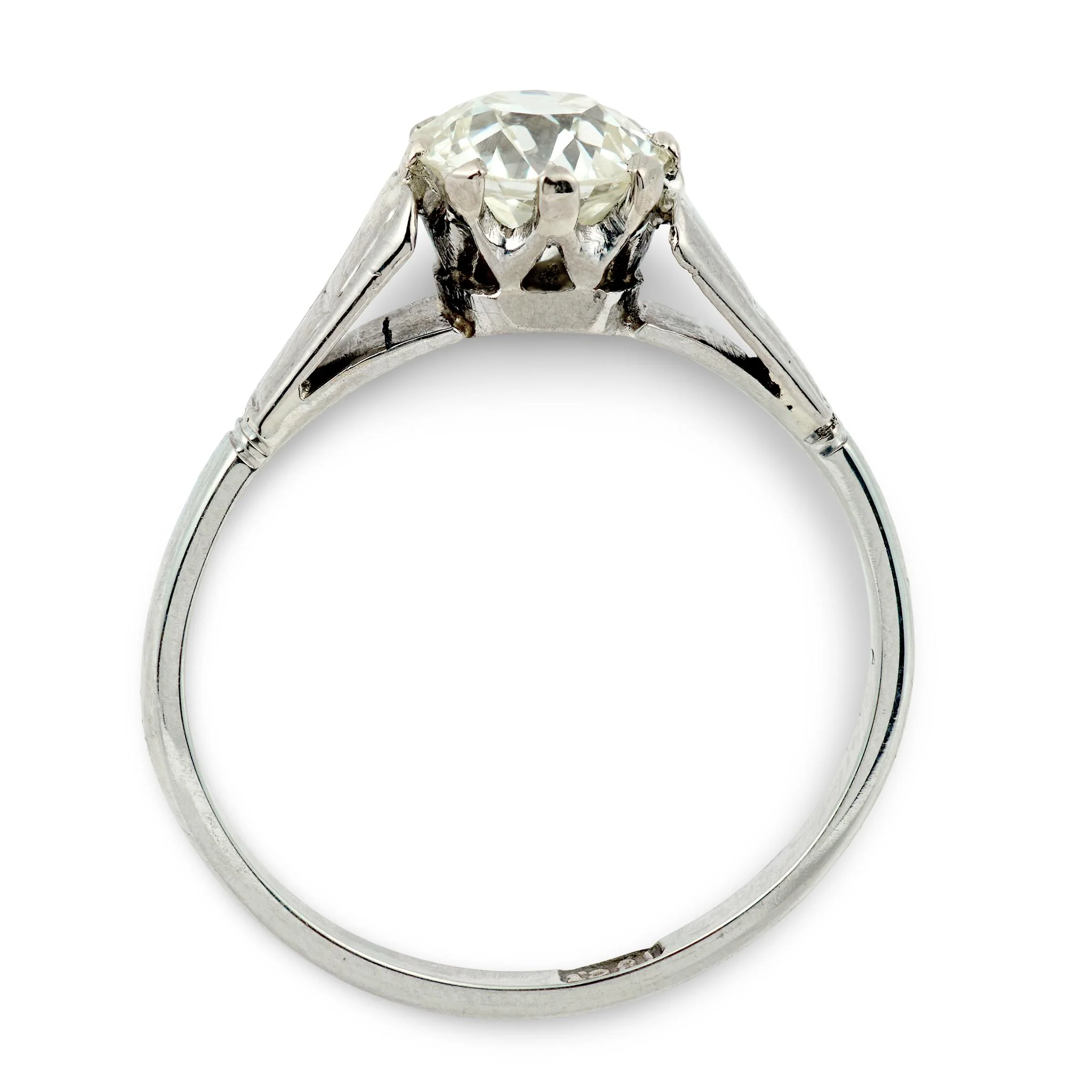 Edwardian 18k/Platinum Diamond Engagement Ring 1.02ct - Image 4