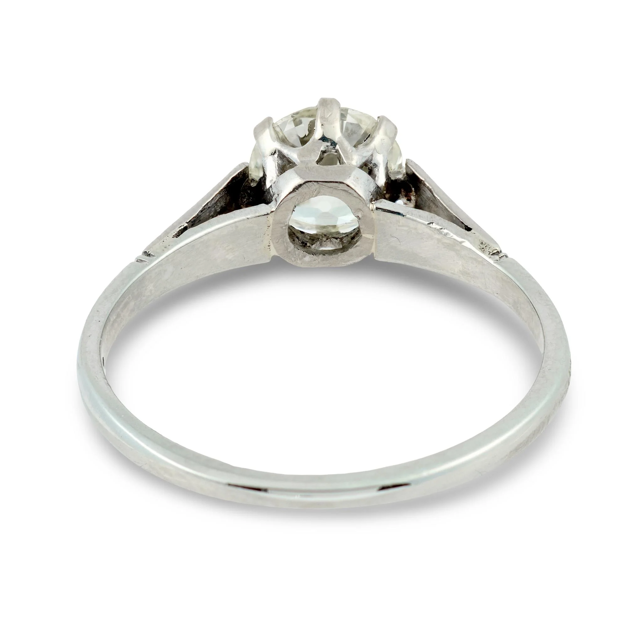 Edwardian 18k/Platinum Diamond Engagement Ring 1.02ct - Image 5