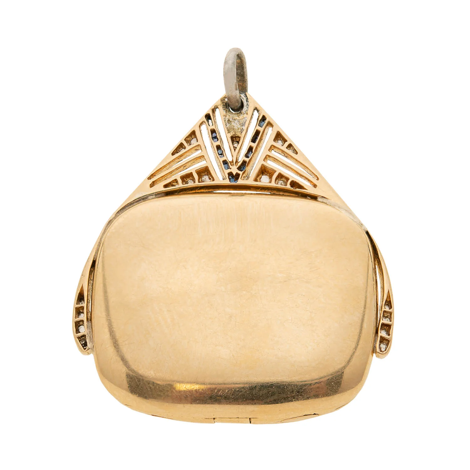 Edwardian 18k & Platinum Enamel & Diamond Lady Locket - Image 3