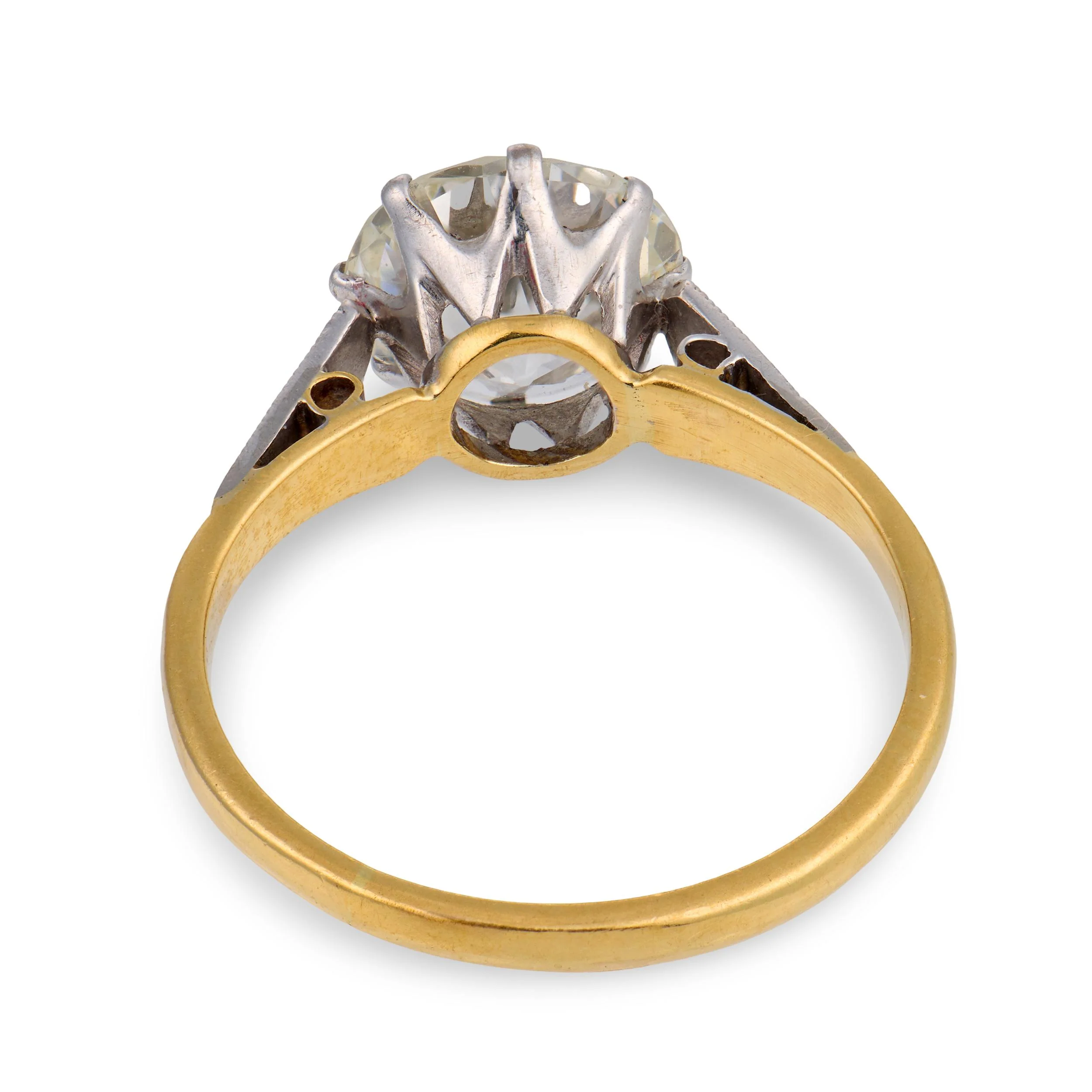 Edwardian 18k/Platinum GIA Diamond Engagement Ring 2.33ct - Image 5