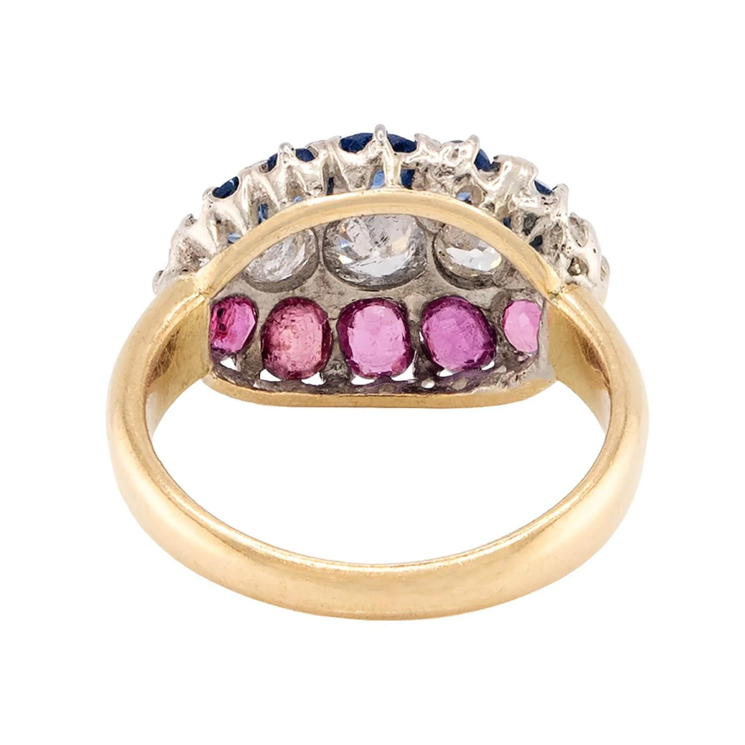Edwardian 18k Sapphire & Diamond Ring - Image 4