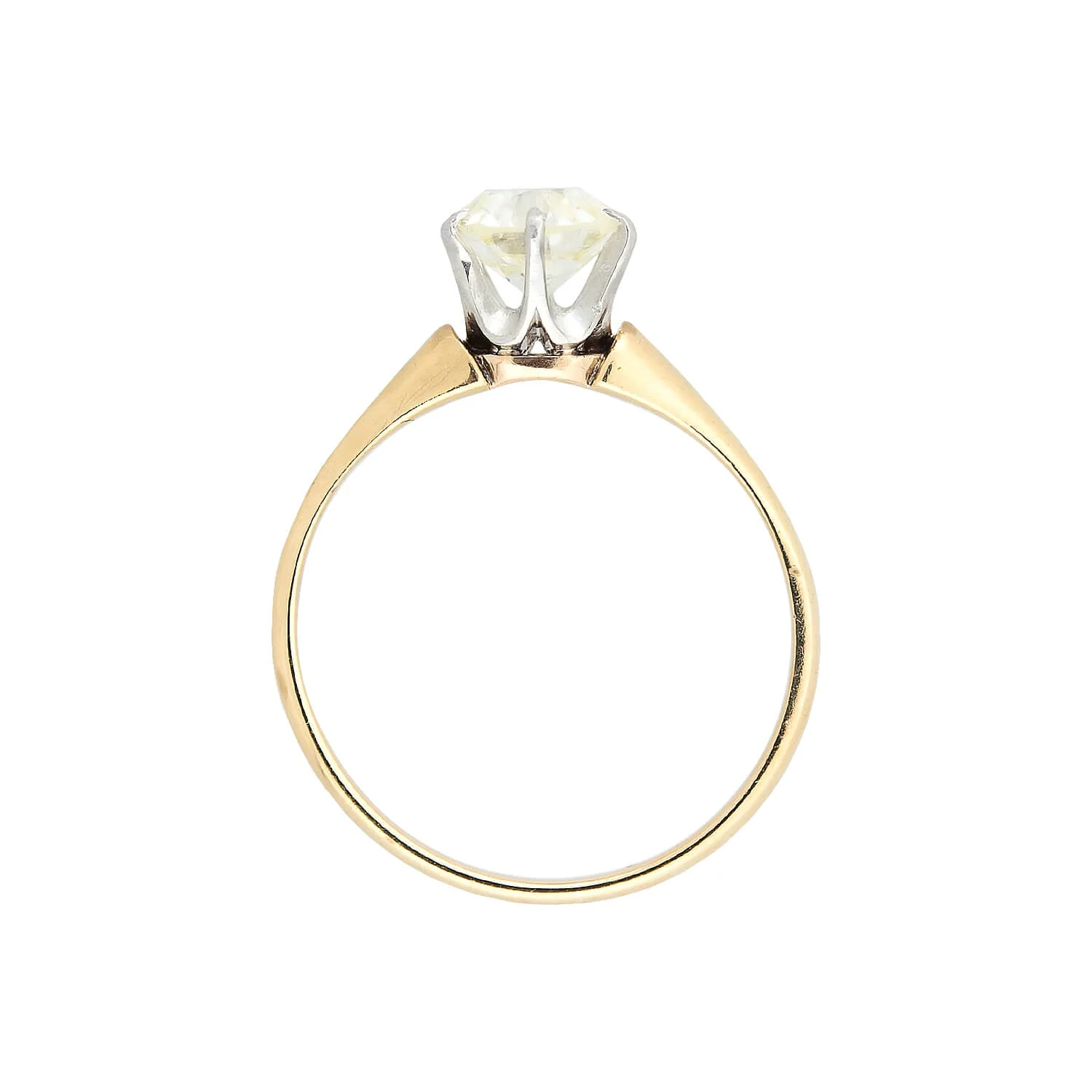 Edwardian 18kt/Platinum Old European Cut Solitaire Diamond Engagement Ring 1.00ct - Image 3