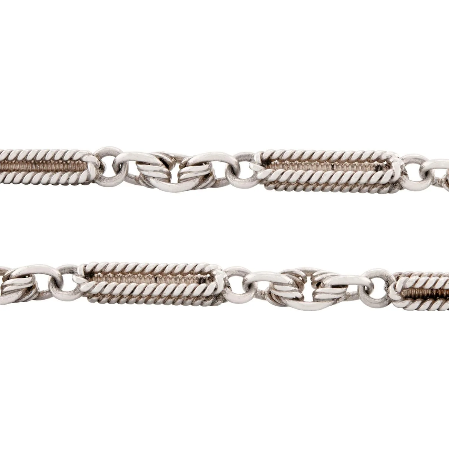 Edwardian English Sterling Silver Fob Necklace - Image 3