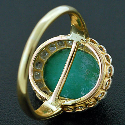 Edwardian Platinum & 18kt Diamond & Turquoise Scarab Ring - Image 6