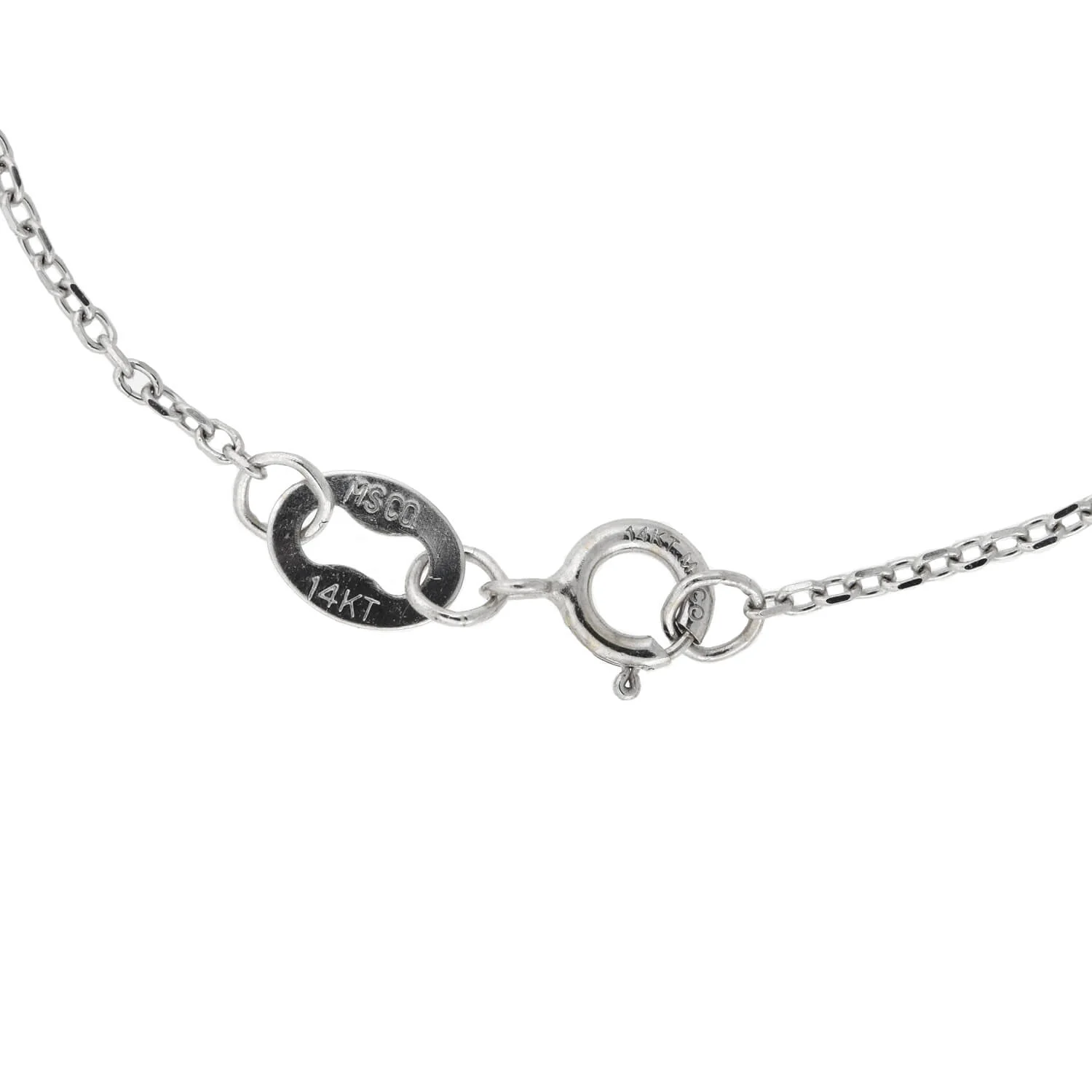 Edwardian Platinum/14kt Chrysoberyl + Diamond Pendant Necklace - Image 5