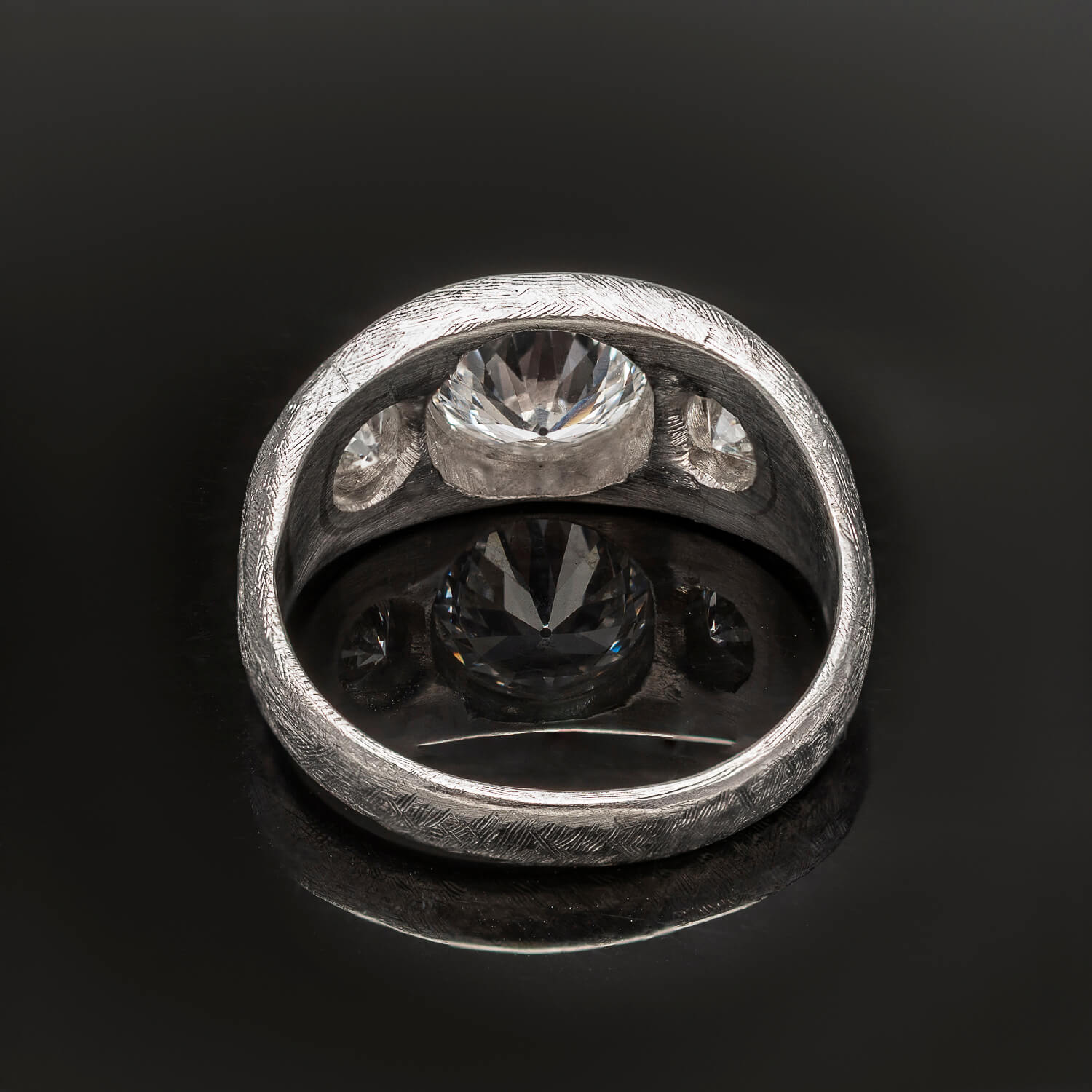Edwardian Platinum Diamond Gypsy Ring 2.25ctw - Image 5