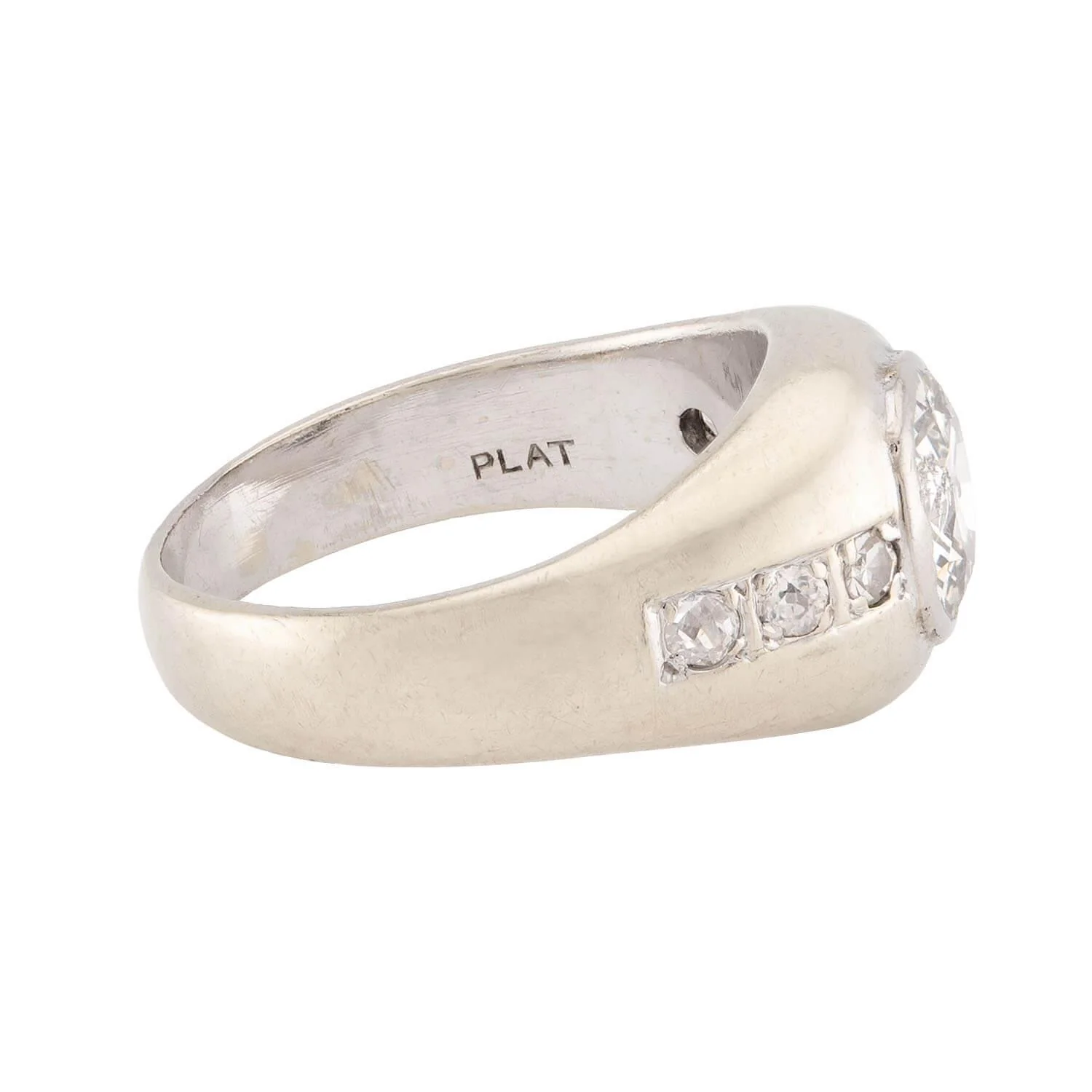 Edwardian Platinum Diamond Engagement Ring 1.65ct - Image 3