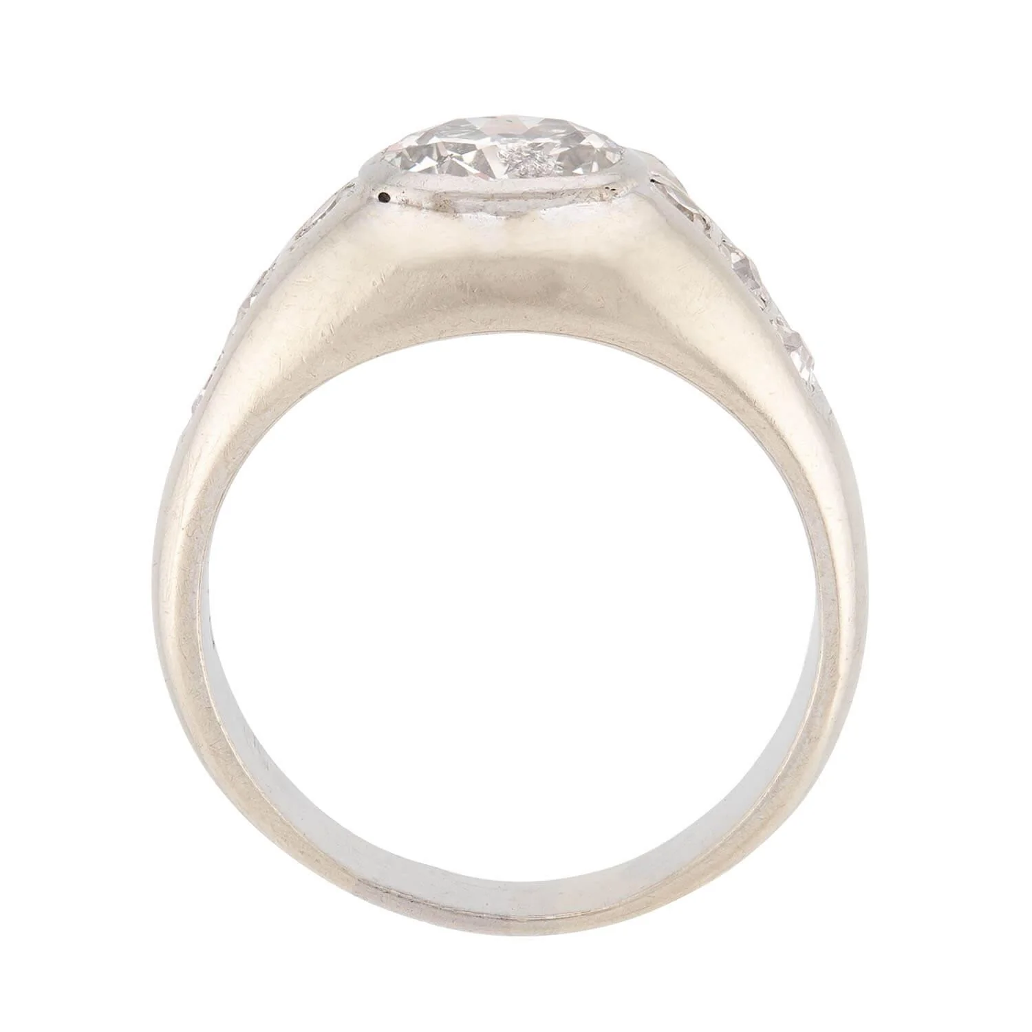 Edwardian Platinum Diamond Engagement Ring 1.65ct - Image 4